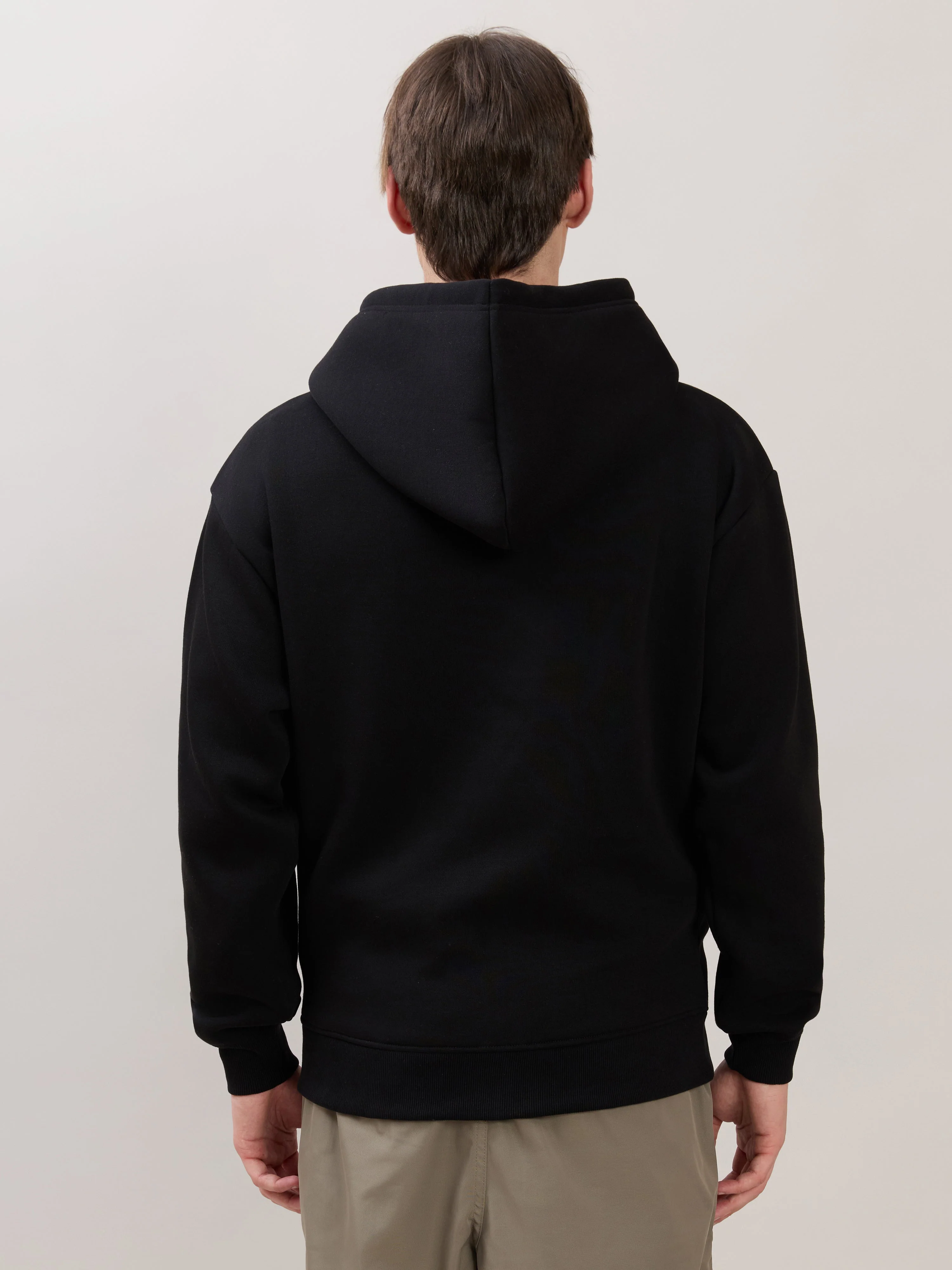 Apex - Relaxed Fit Printed Zipper Hoodies - Black - Image 6