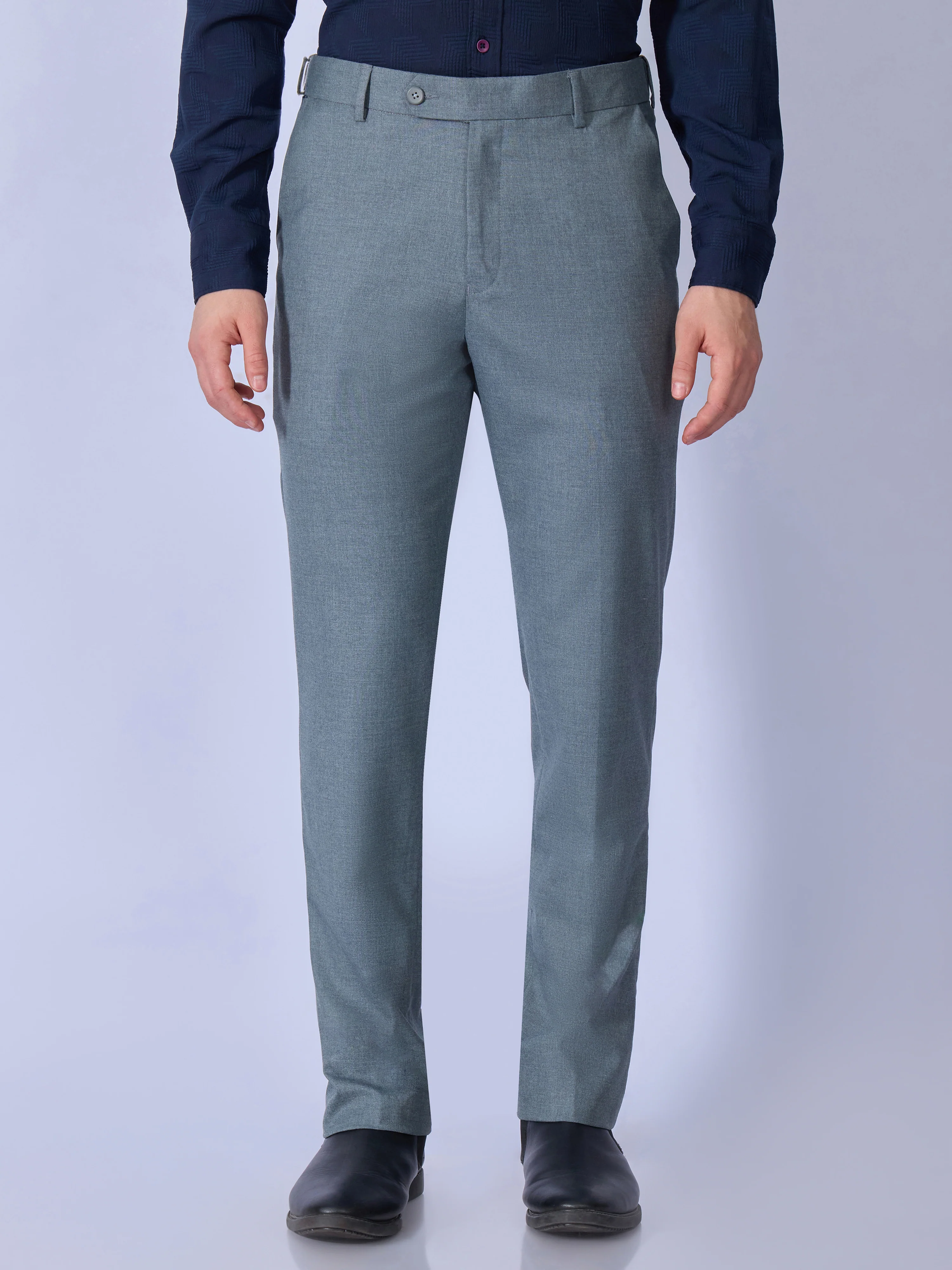 Aqua - Classic Fit Formal Pant - Steel Blue - Image 4