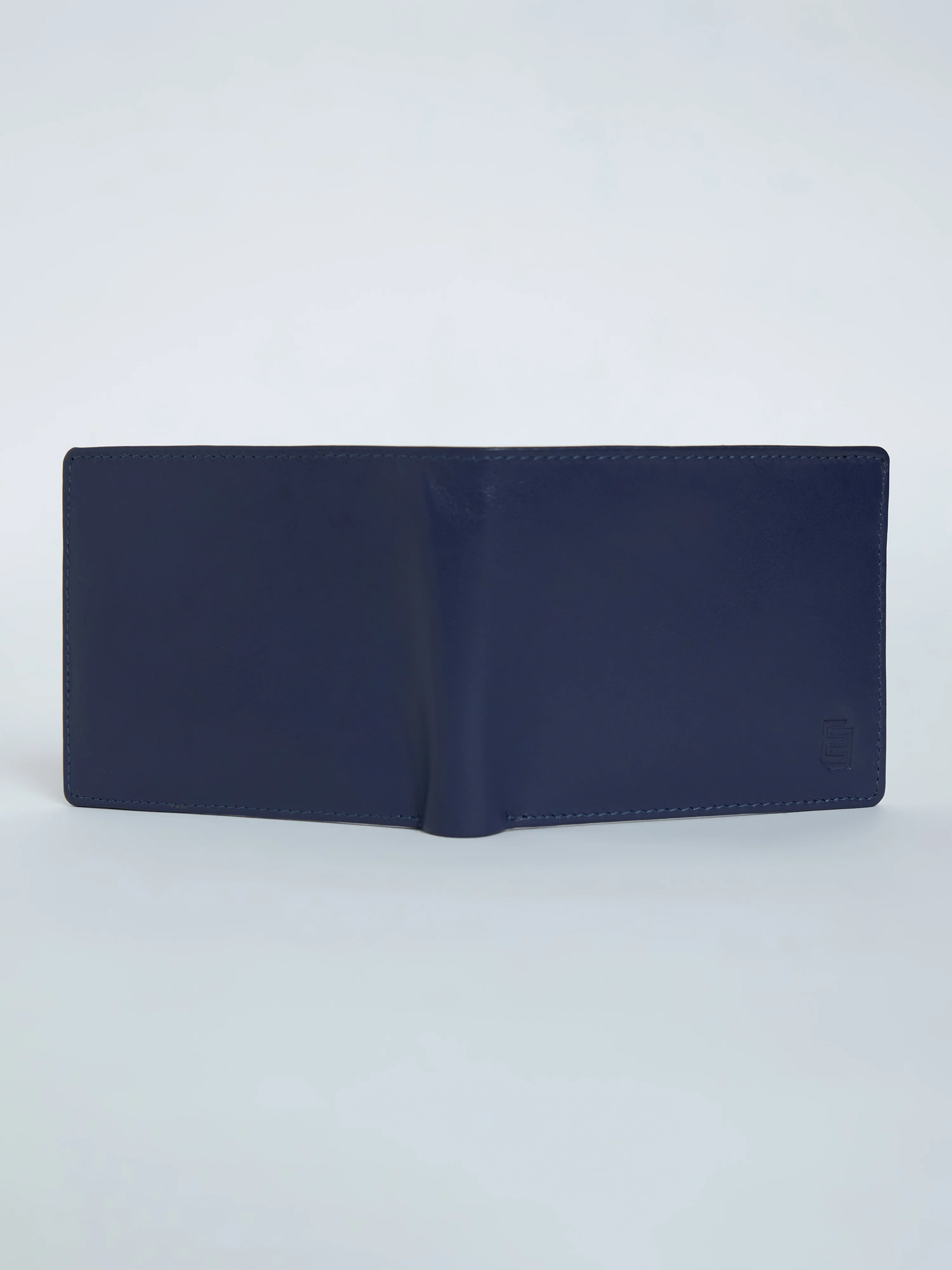Arctic-1 - Bi-Fold Leather Wallet - Navy Blue - Image 8