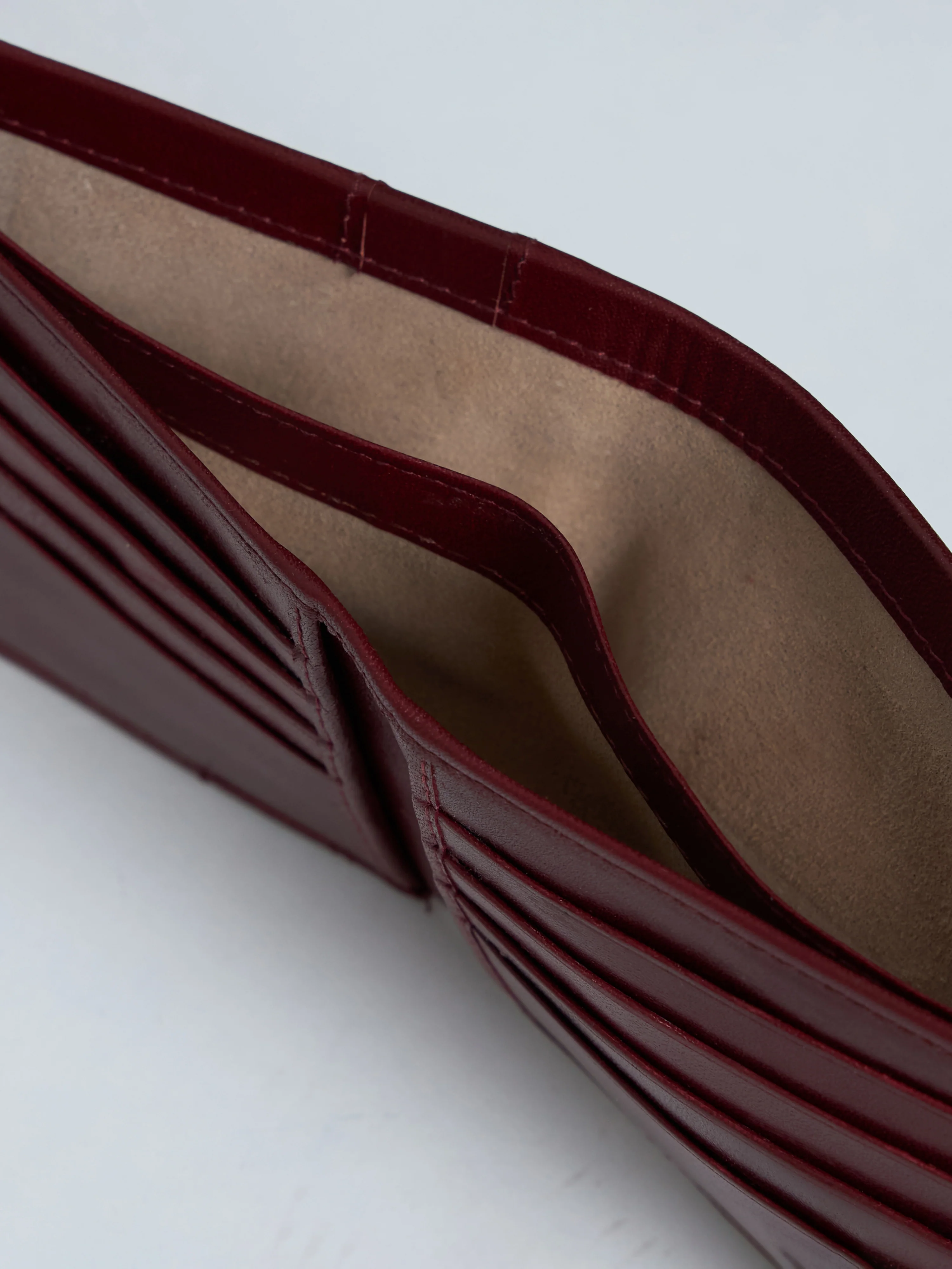 Arctic-3 - Bi-Fold Leather Wallet - Cherry Red - Image 7