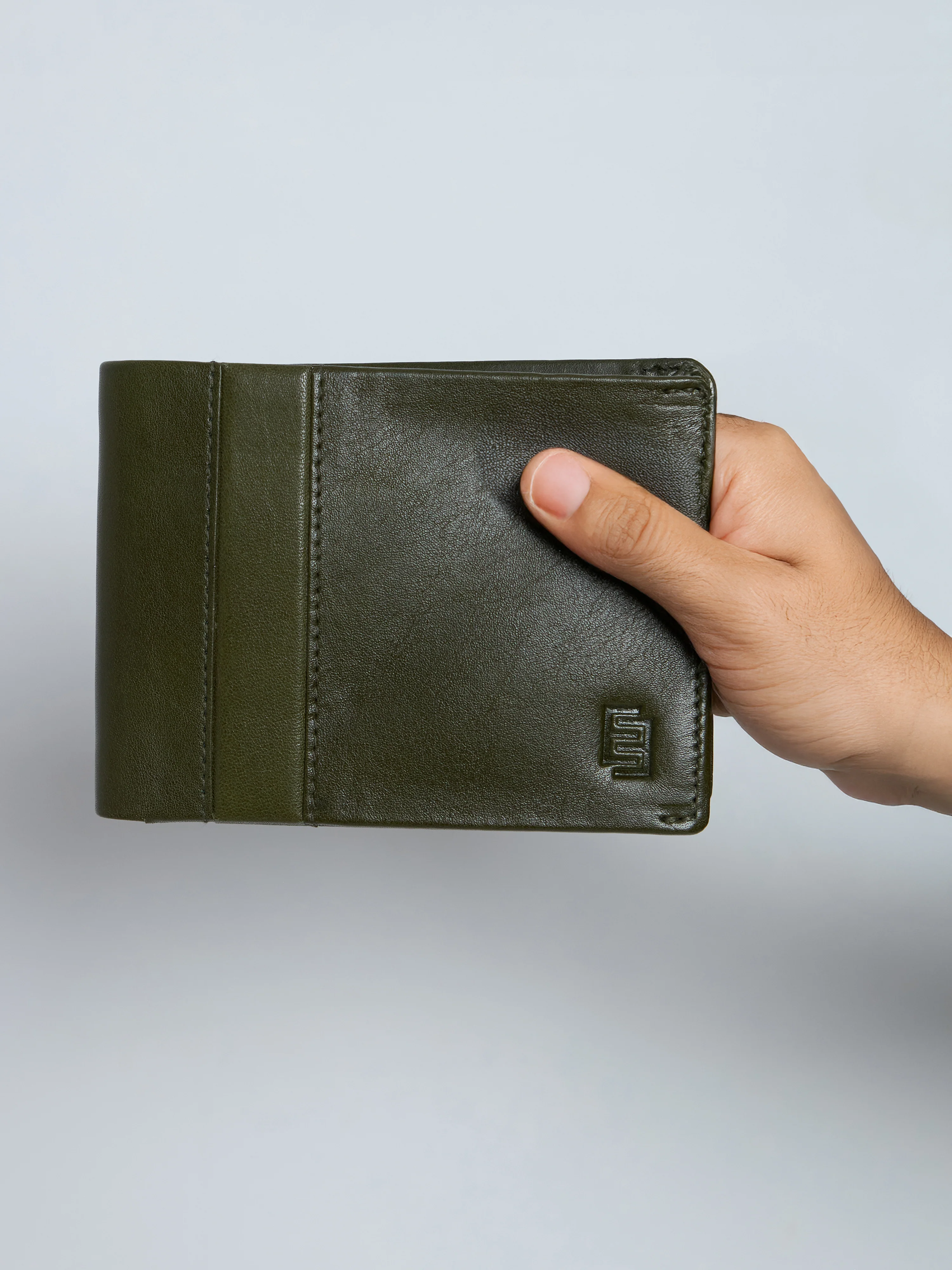 Arctic-3 - Bi-Fold Leather Wallet - Green - Image 4