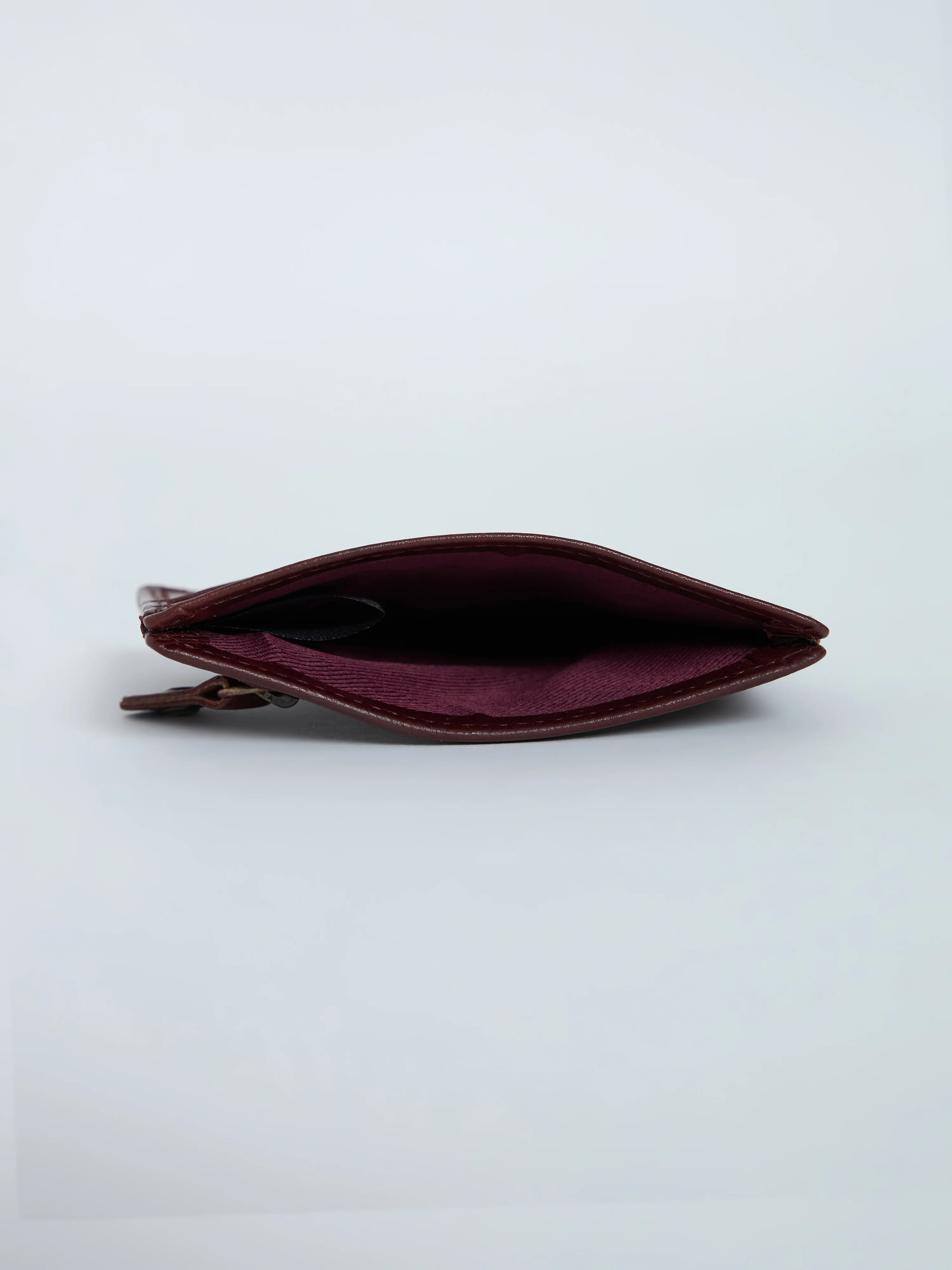 Arctic-9 - Card Holder Leather Zip Wallet - Cherry Red - Image 3