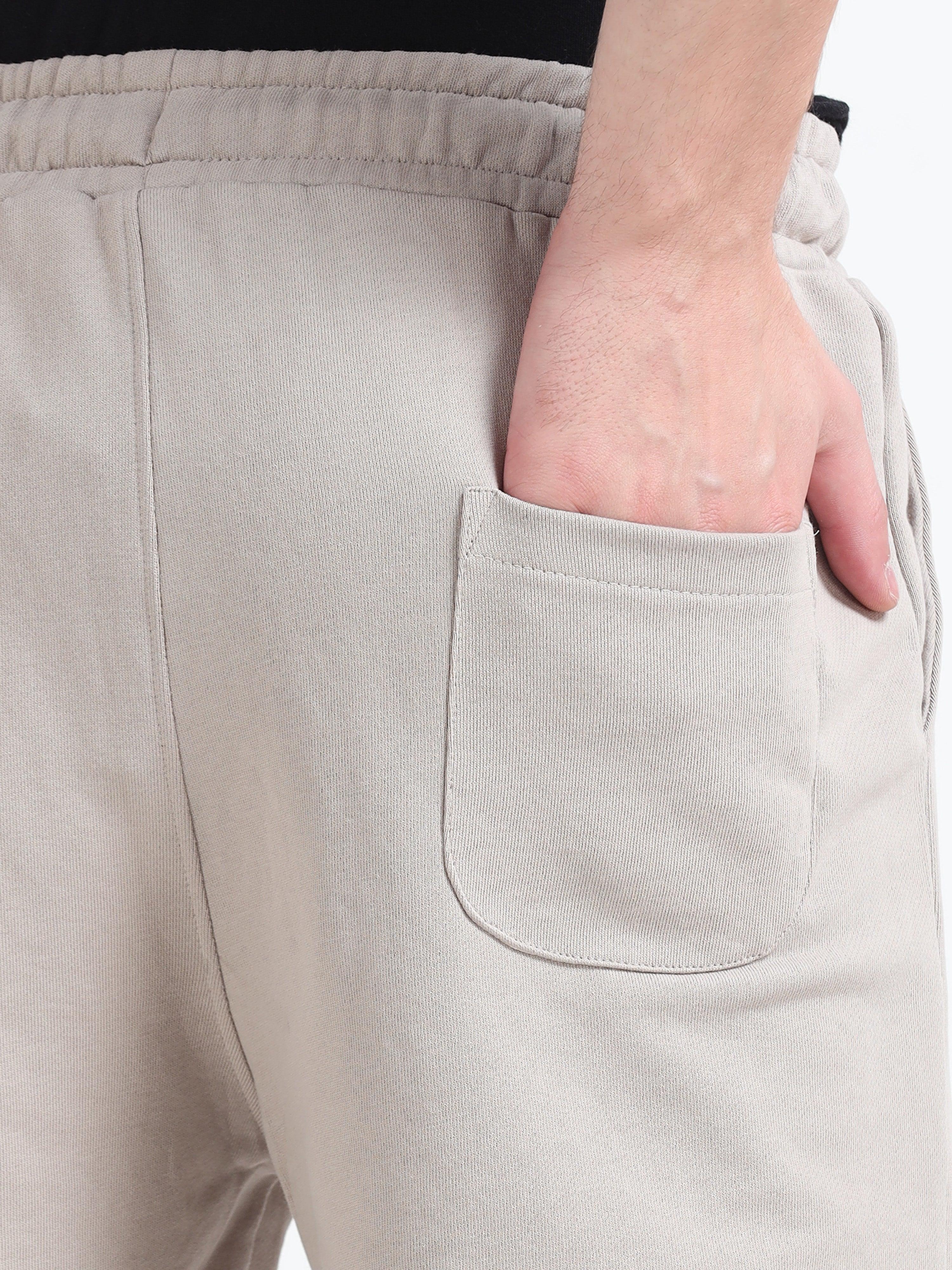 Asheran - Plain Cotton Shorts - Beige - Image 6