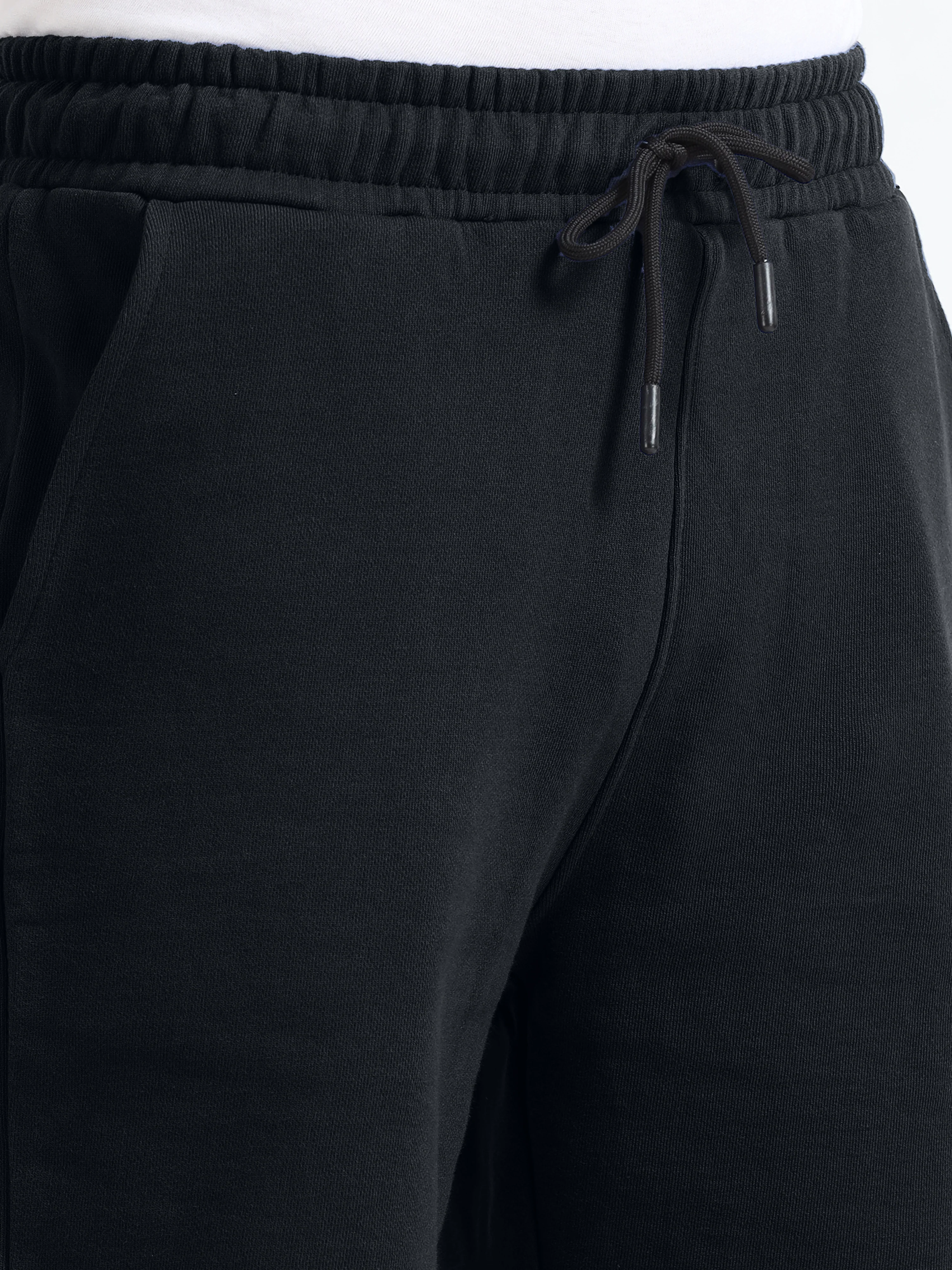 Asheran - Plain Cotton Shorts - Black - Image 2