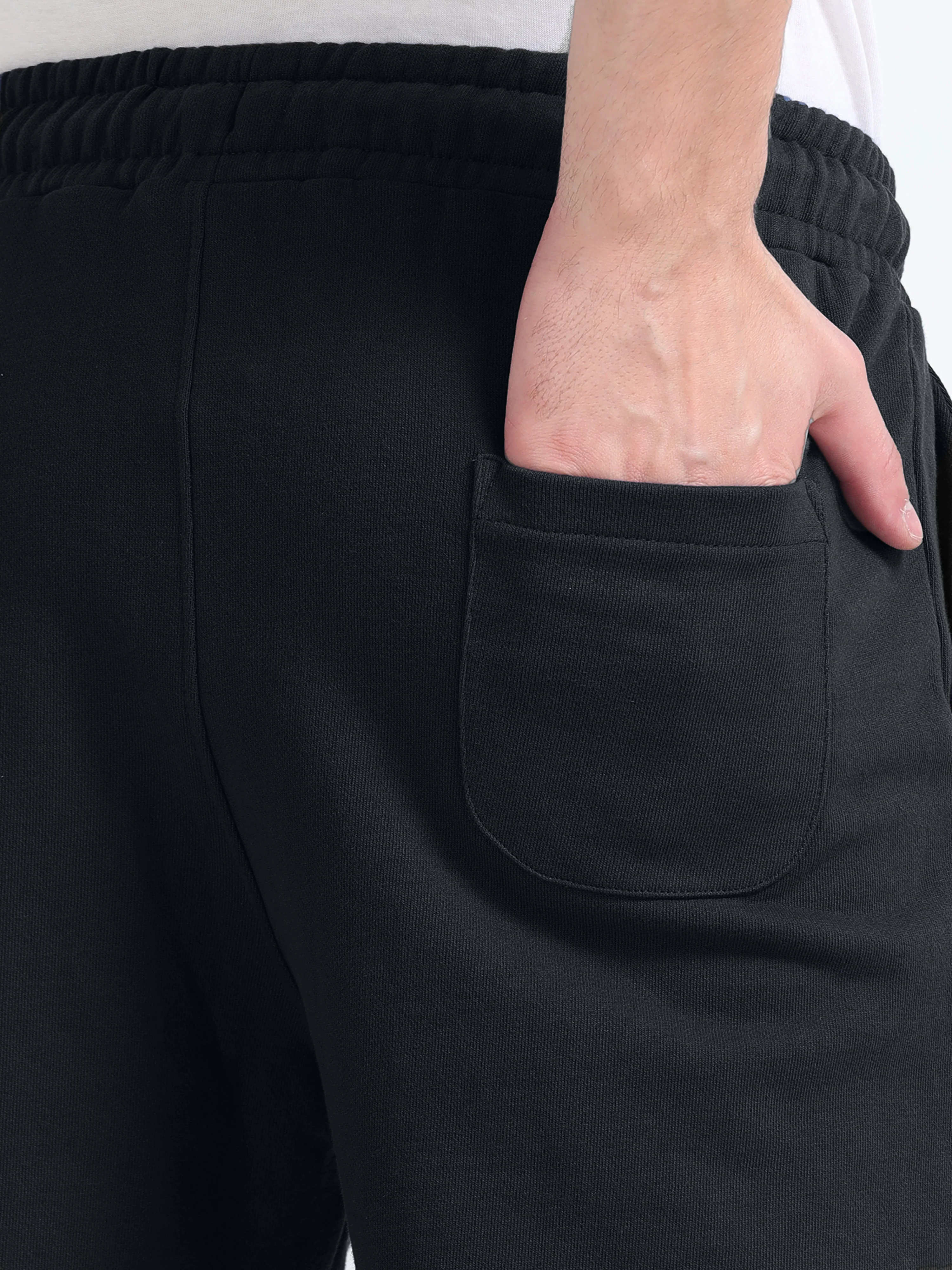 Asheran - Plain Cotton Shorts - Black - Image 7