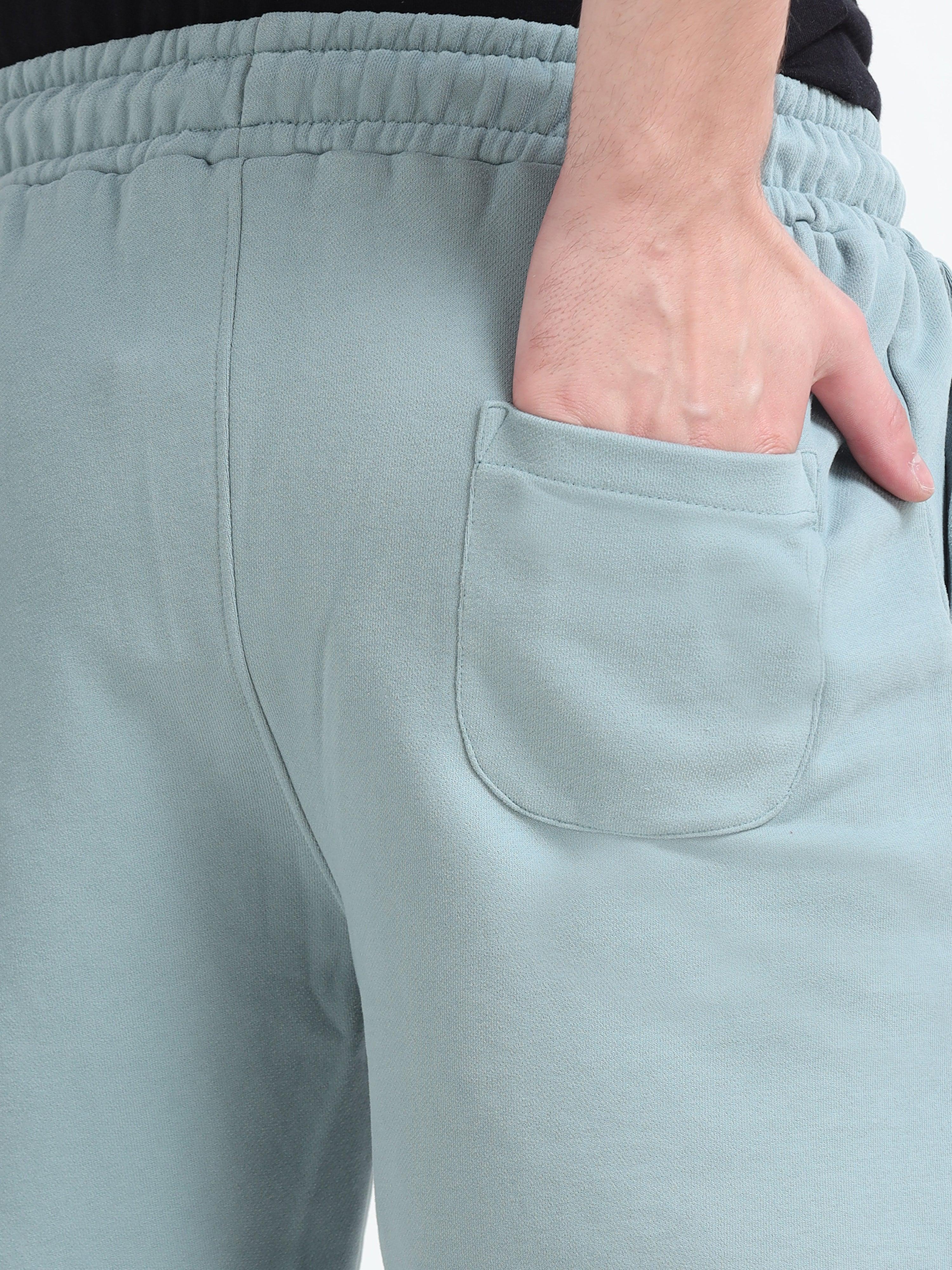 Asheran - Plain Cotton Shorts - Mint Blue - Image 6