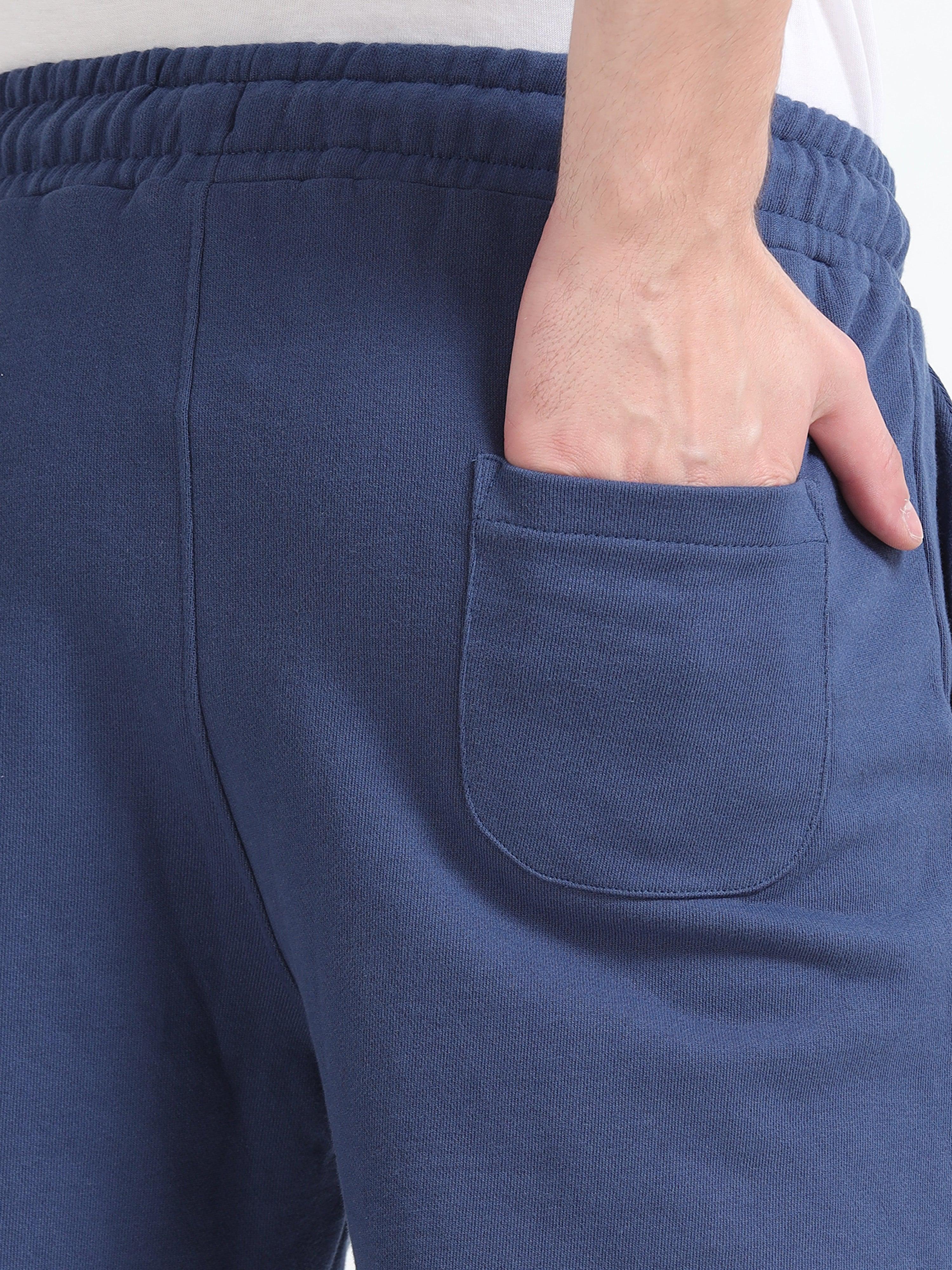 Asheran - Plain Cotton Shorts - Navy Blue - Image 6