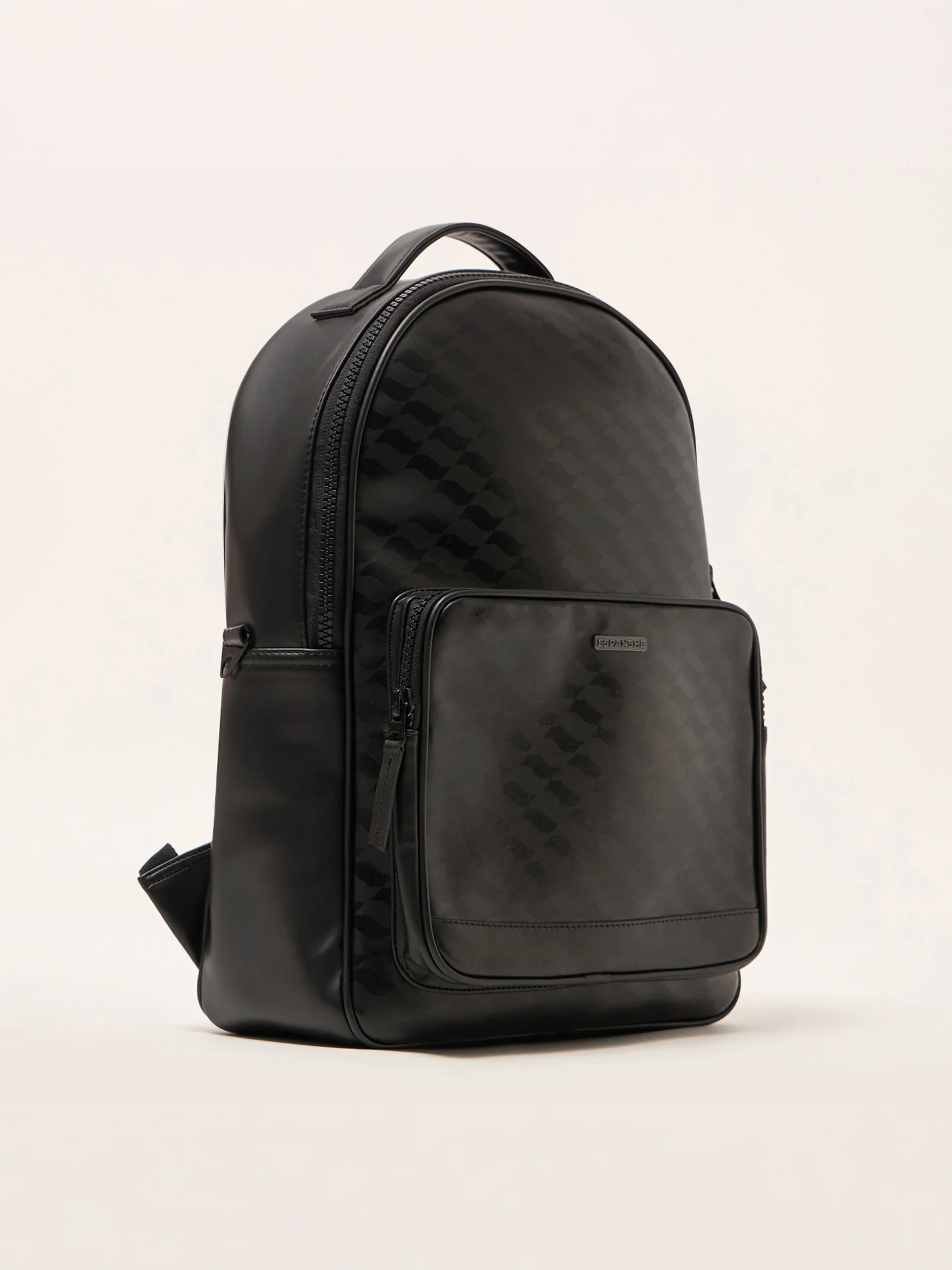 Blair - Black Monogram Leather Backpack - Image 2
