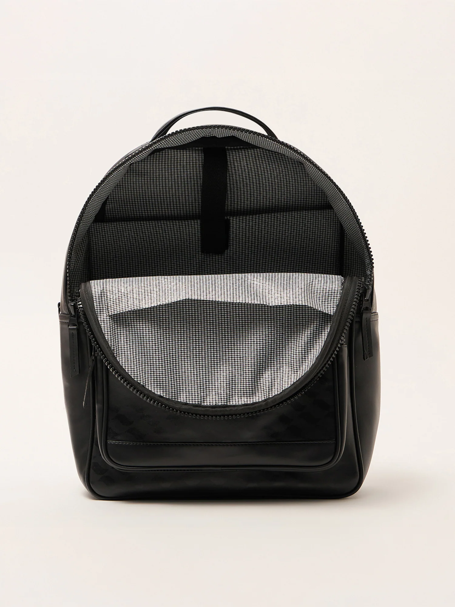Blair - Black Monogram Leather Backpack - Image 4
