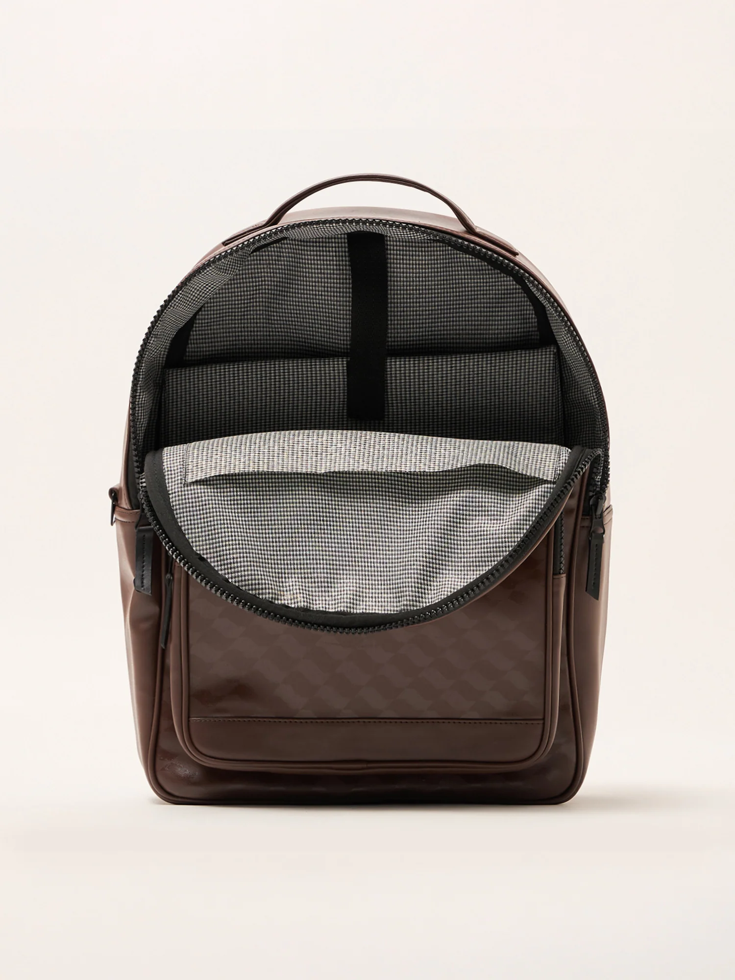 Blair - Brown Monogram Leather Backpack - Image 5