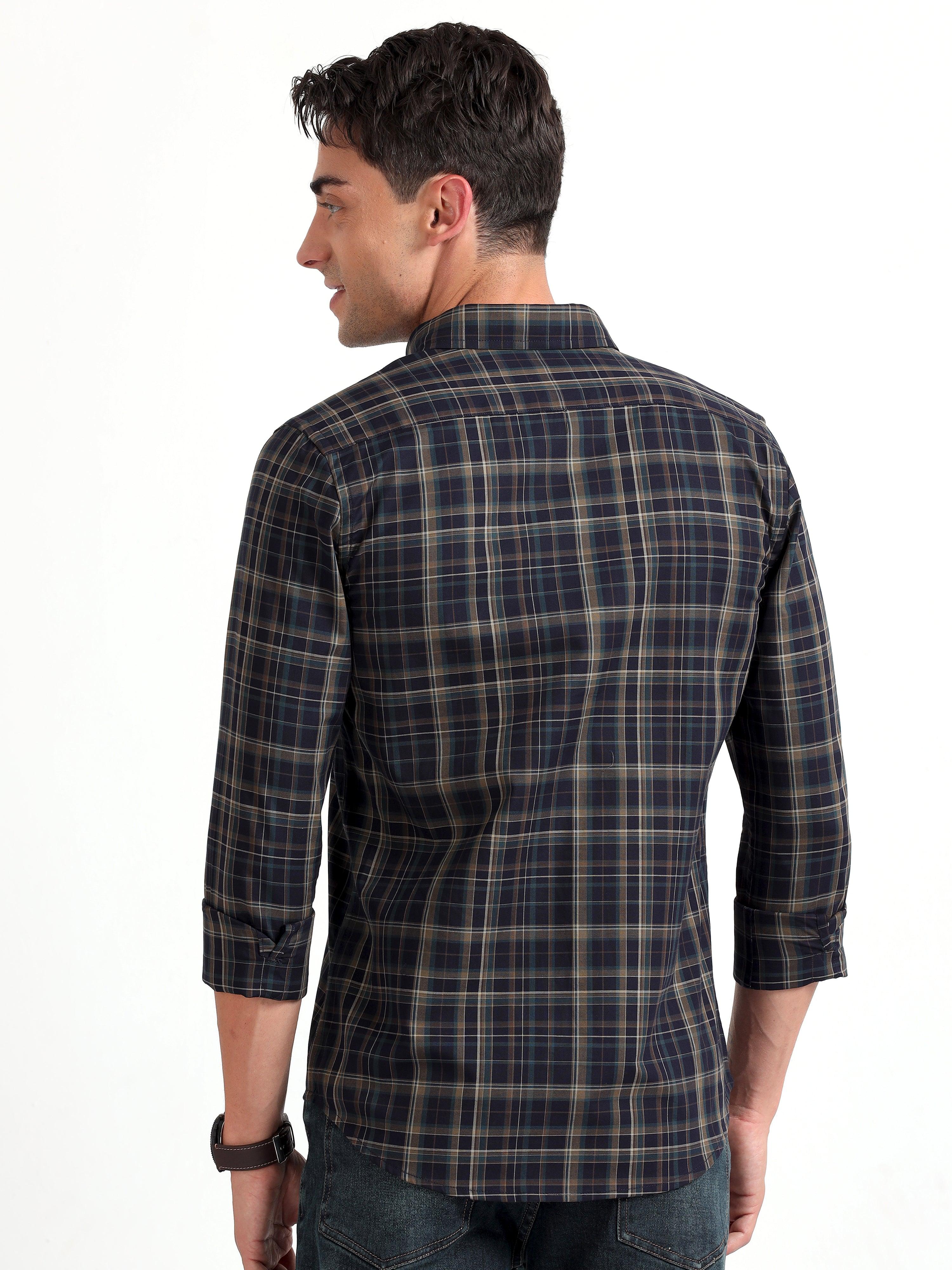 Checkmate Multi Checks Shirt Vulcan Blue - Image 4
