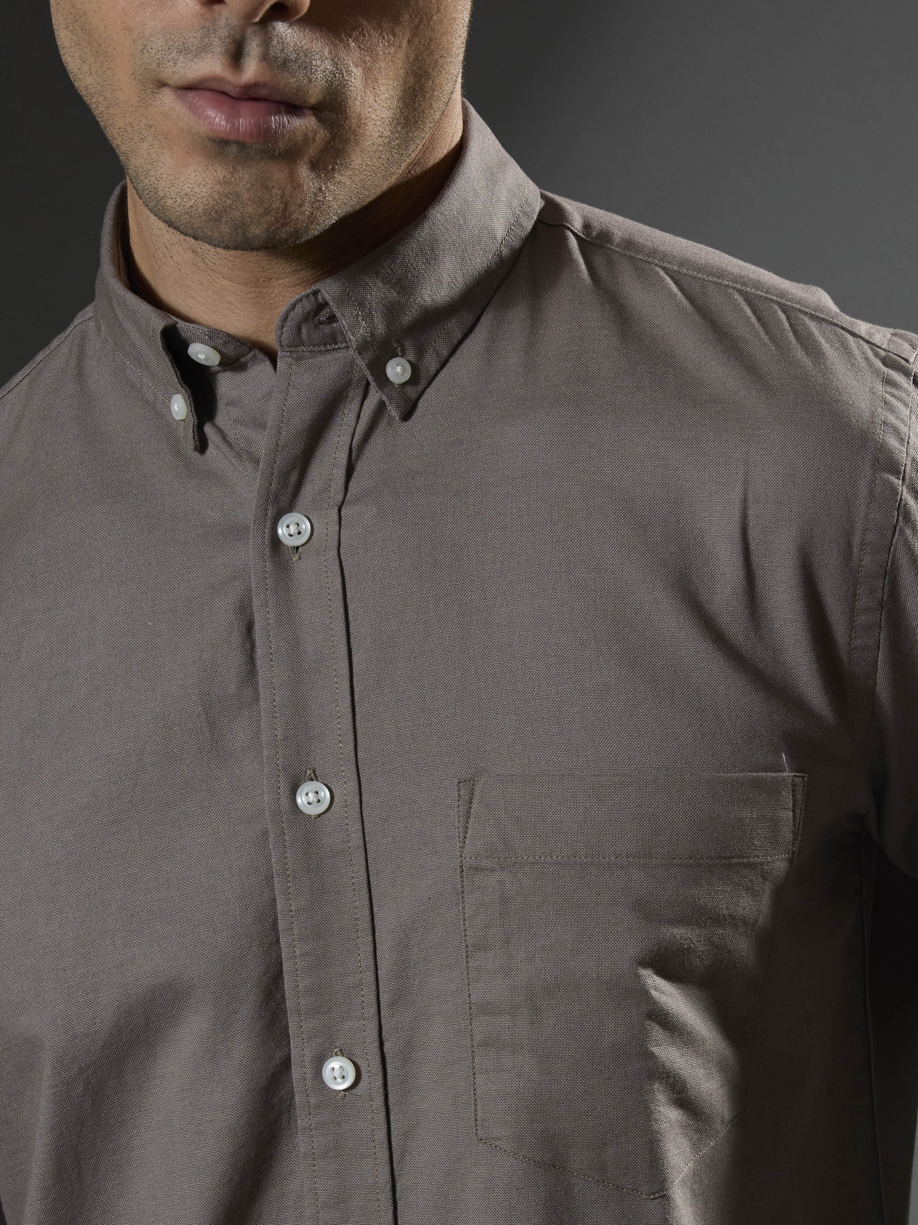 Classy - Turkish Fit Shirt With Elbow Patch - Dark Grey - Image 5
