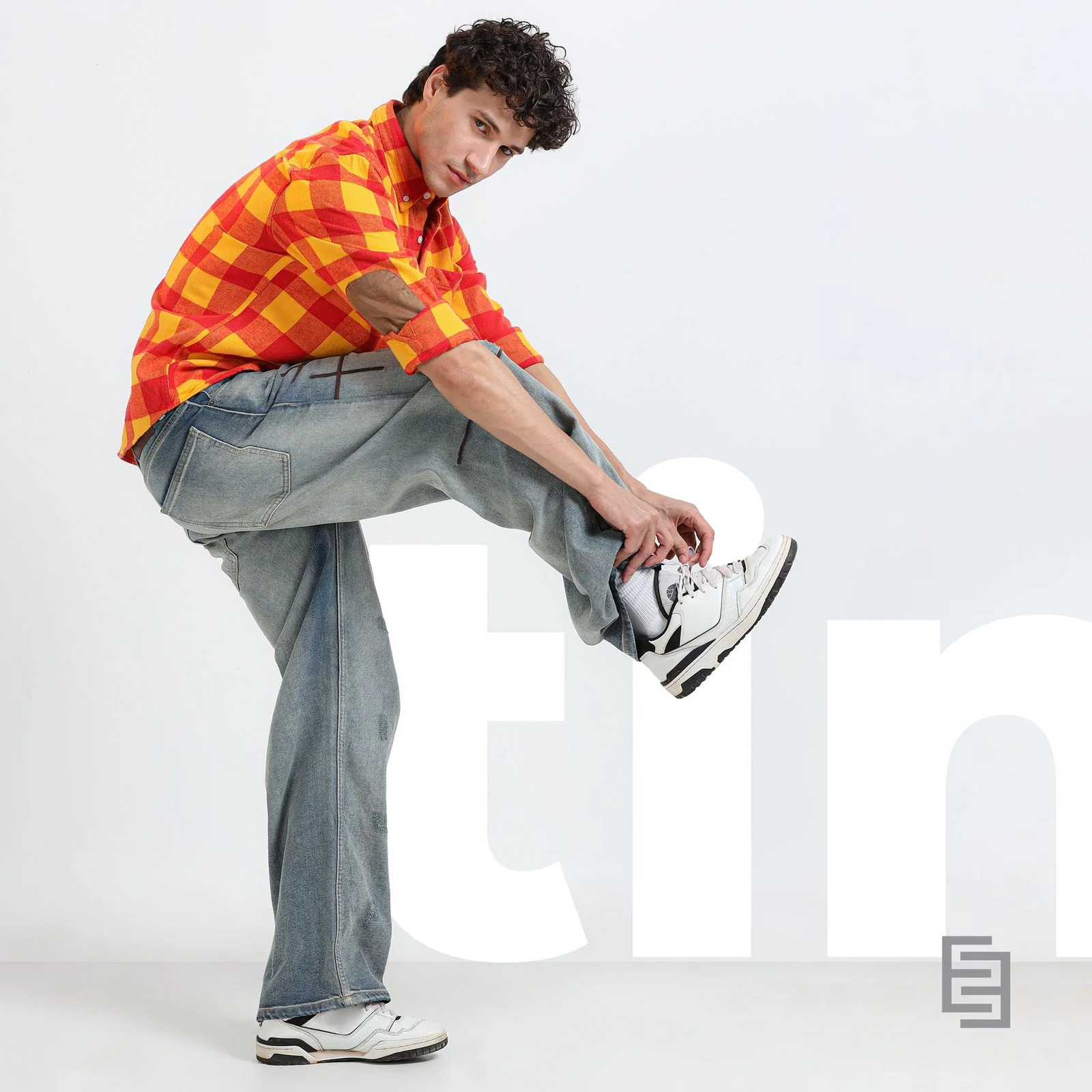 Clio - Brushed Checkered Shirt - Sunset Checkered - Image 4