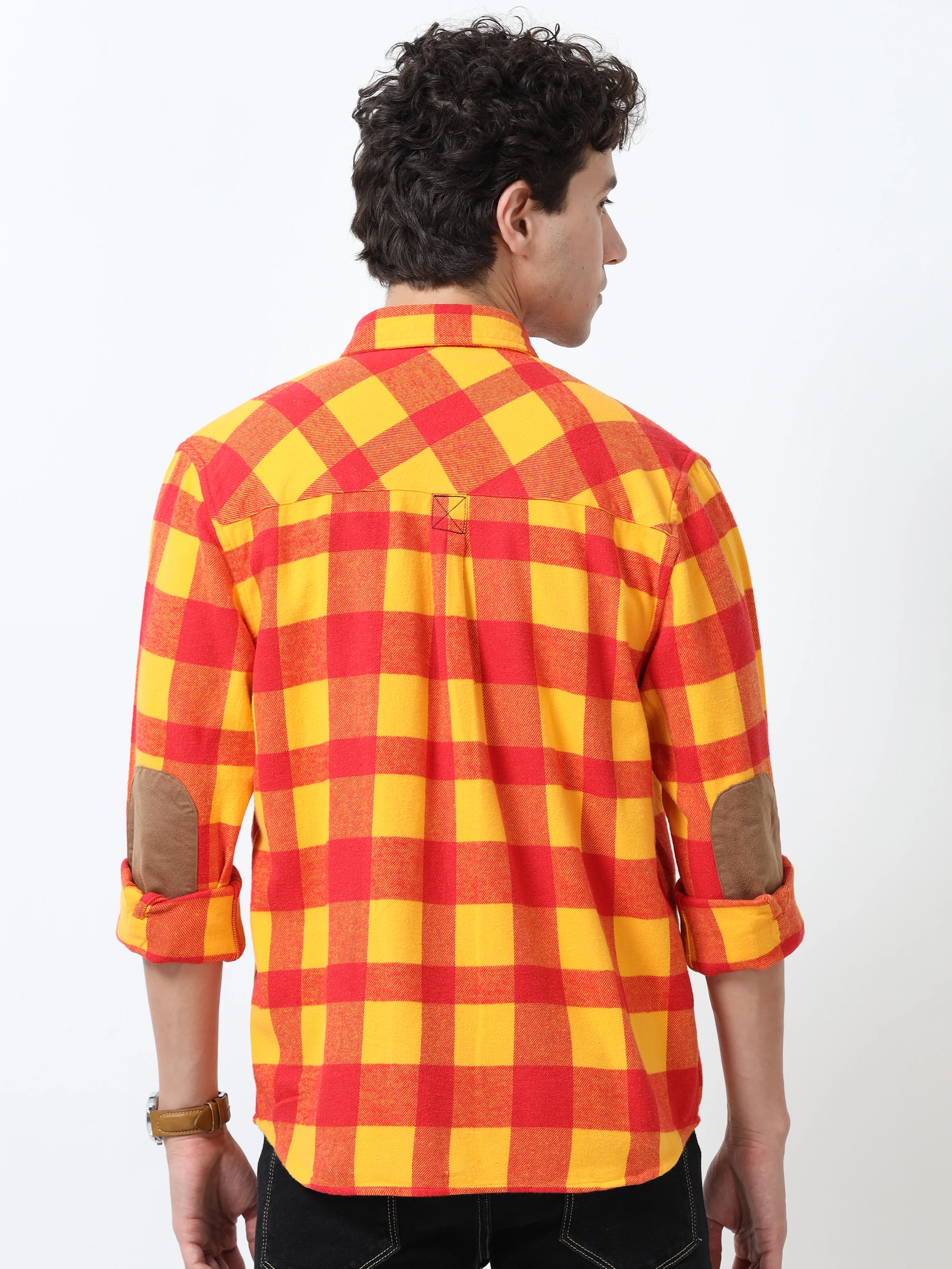 Clio - Brushed Checkered Shirt - Sunset Checkered - Image 6