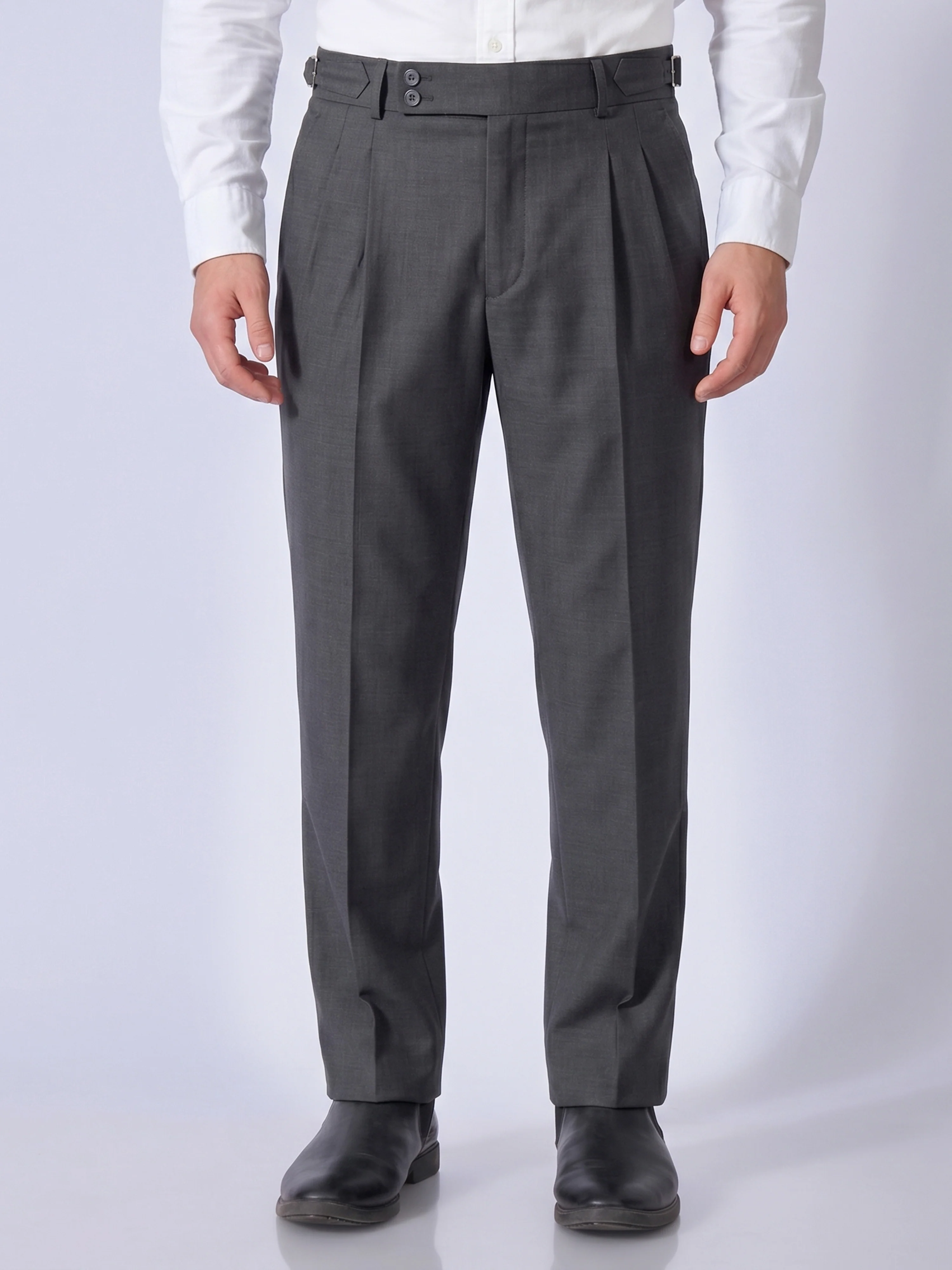 Dora - Straight Fit Gurkha Pant - Iron Grey - Image 4