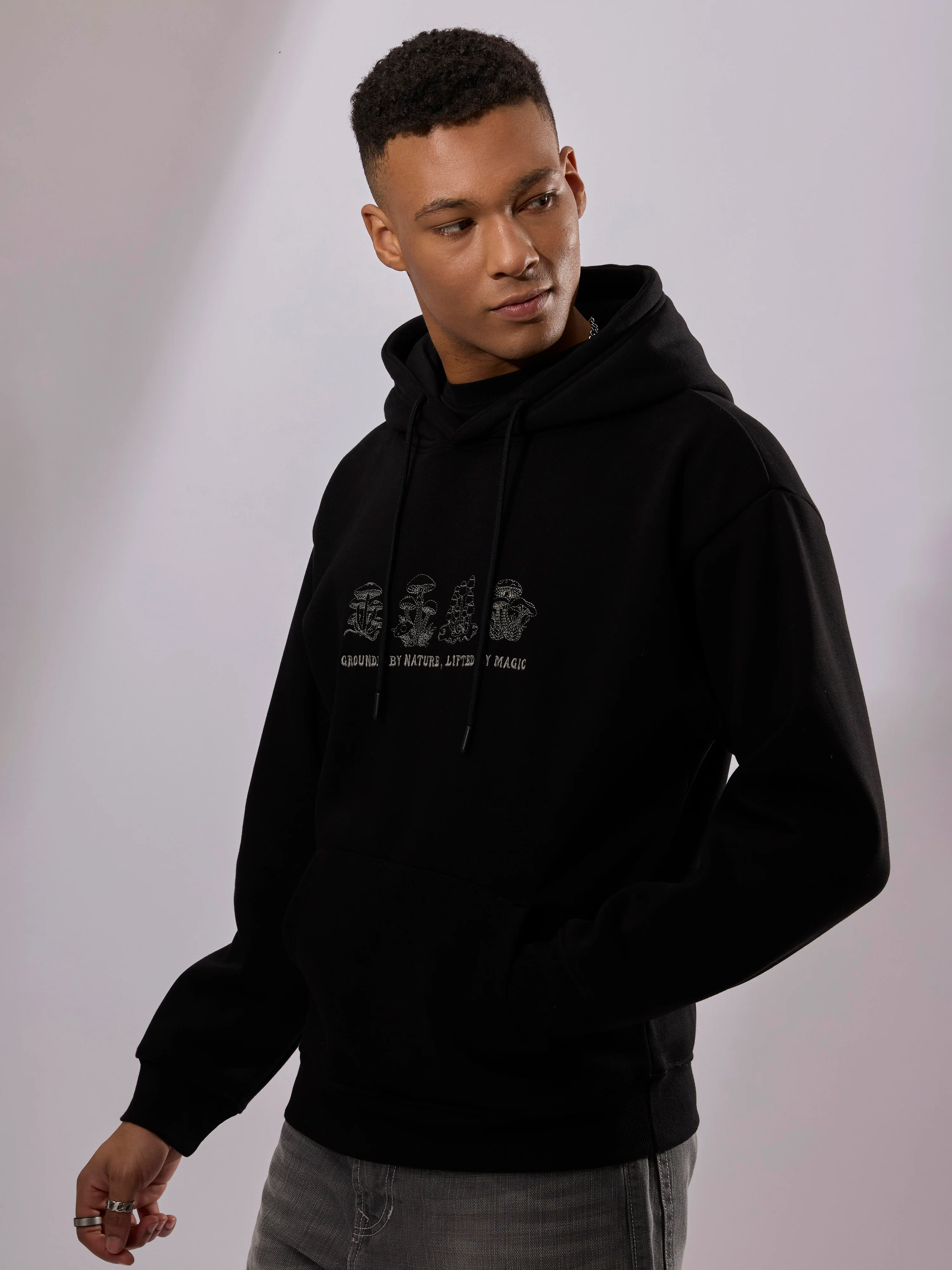 Drift - Printed Hoodie - Black - Image 3