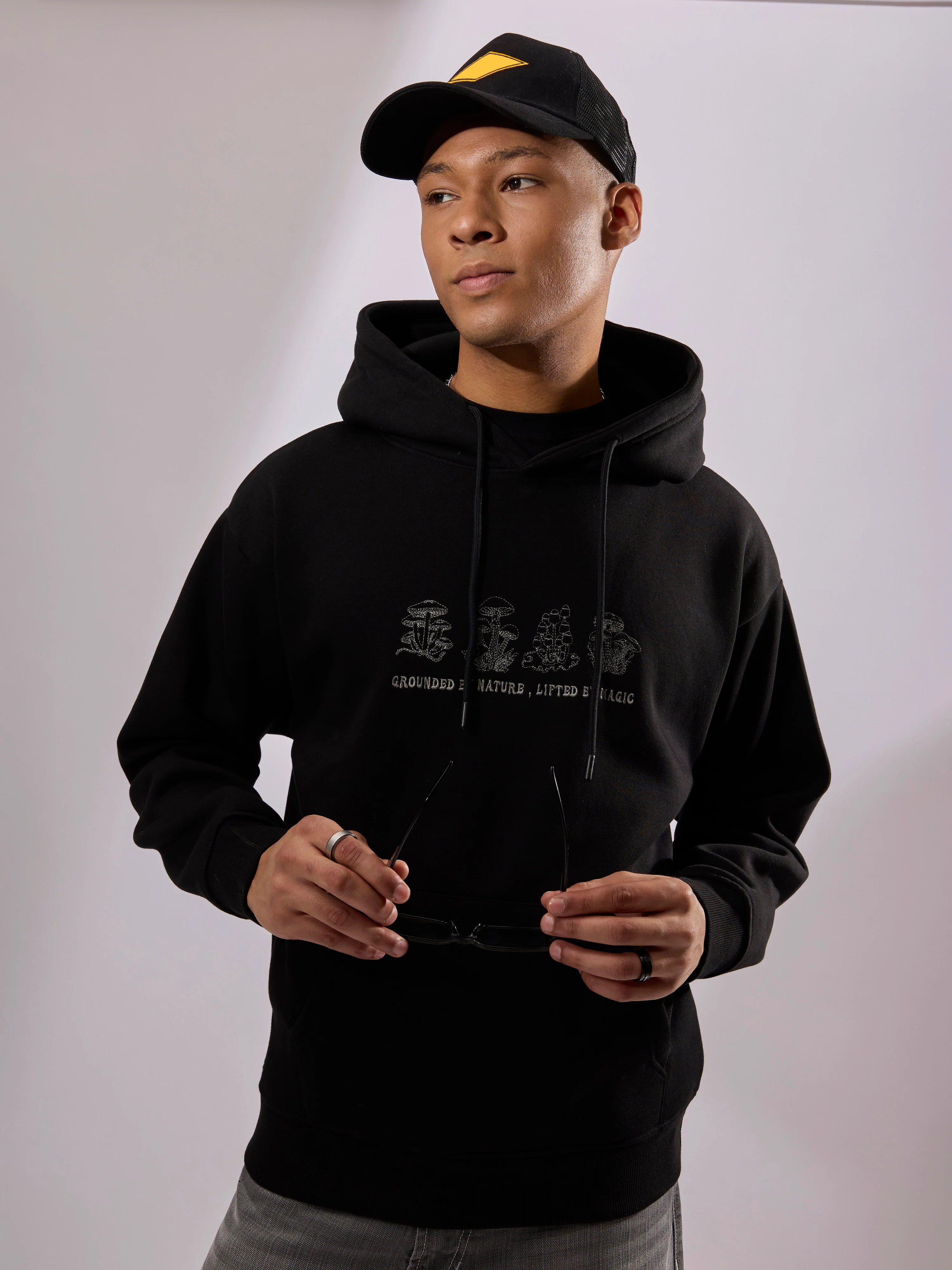 Drift - Printed Hoodie - Black - Image 6