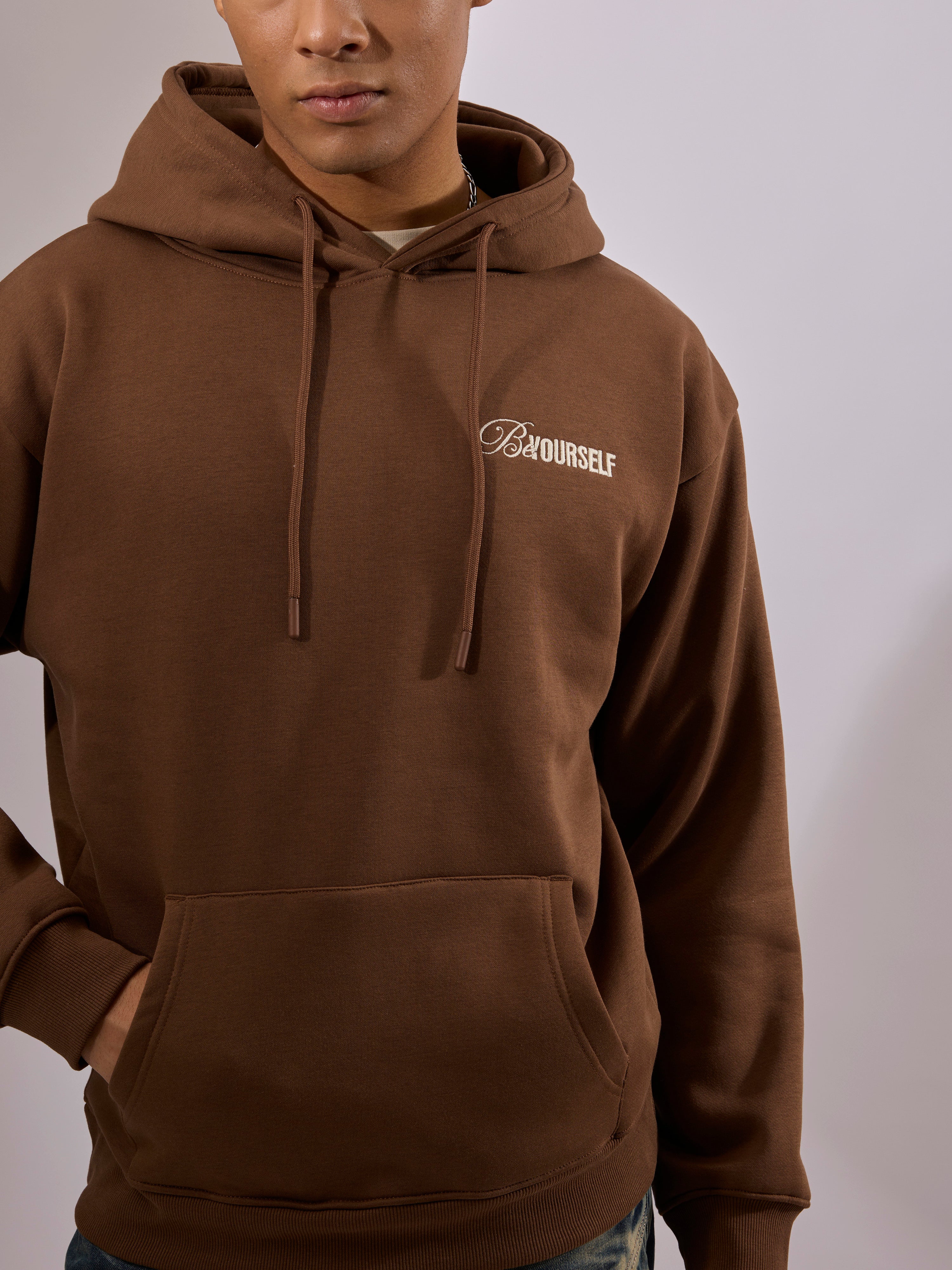 Drift - Printed Hoodie - Brown - Image 4