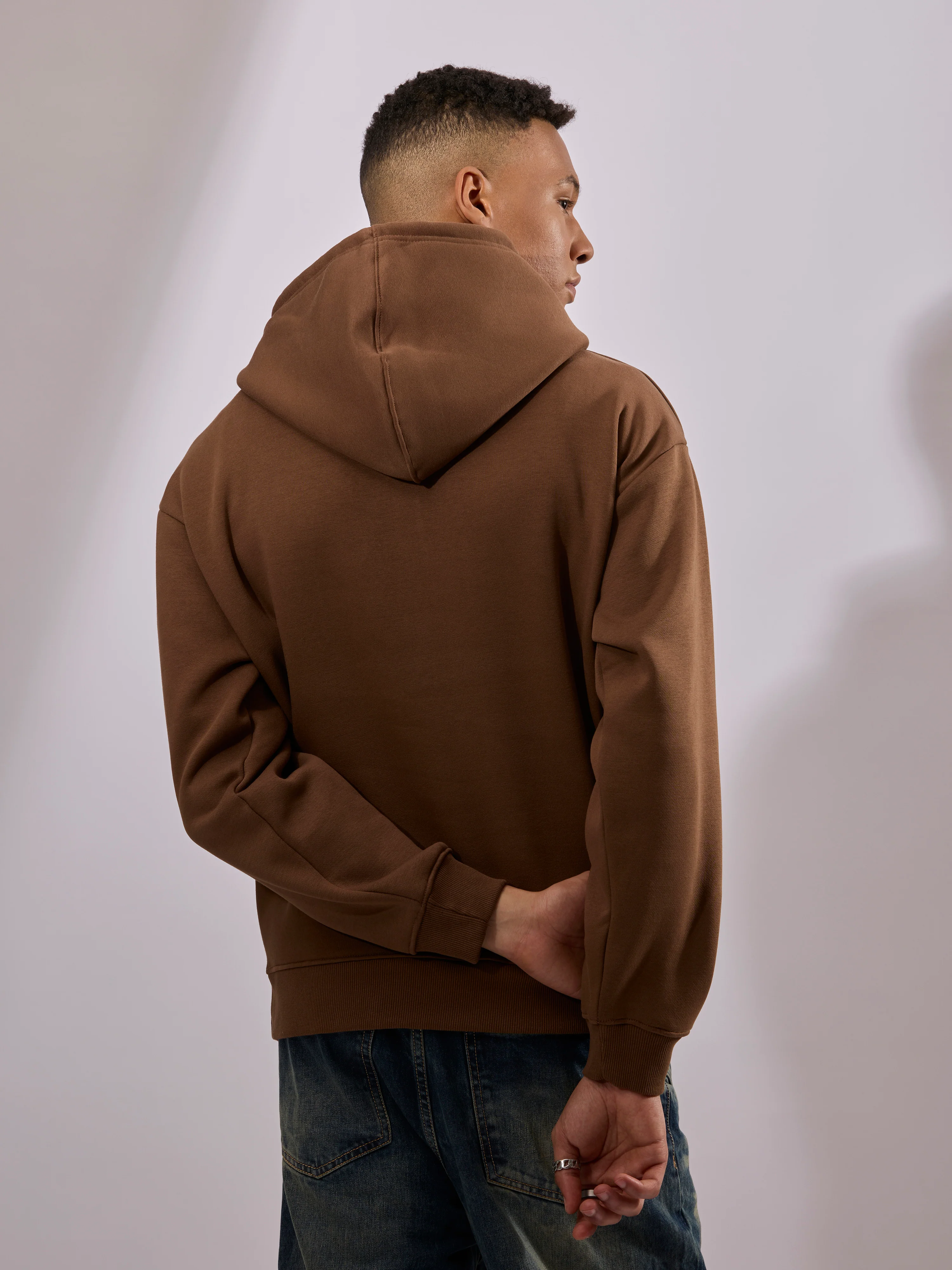 Drift - Printed Hoodie - Brown - Image 5