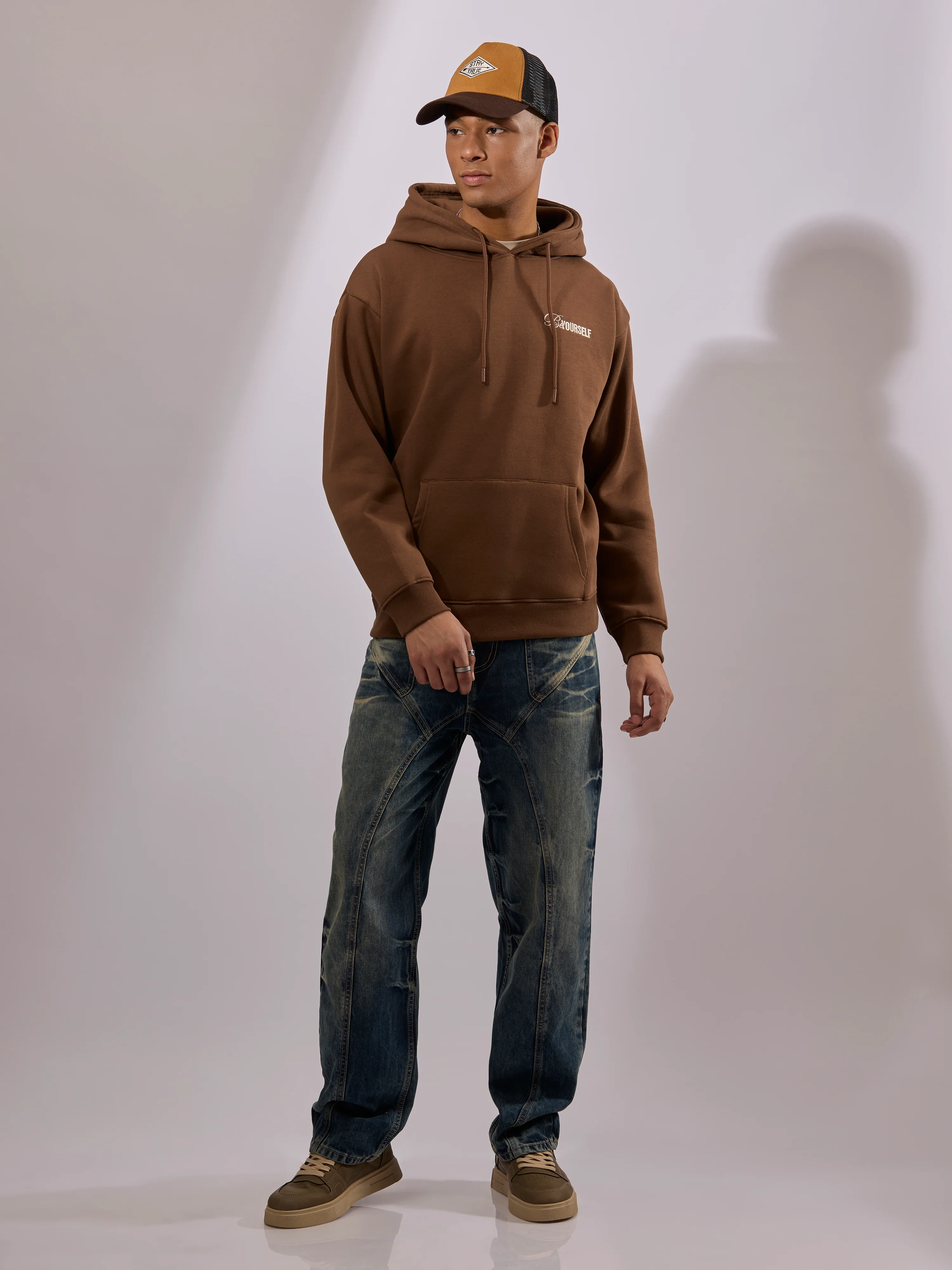 Drift - Printed Hoodie - Brown - Image 6