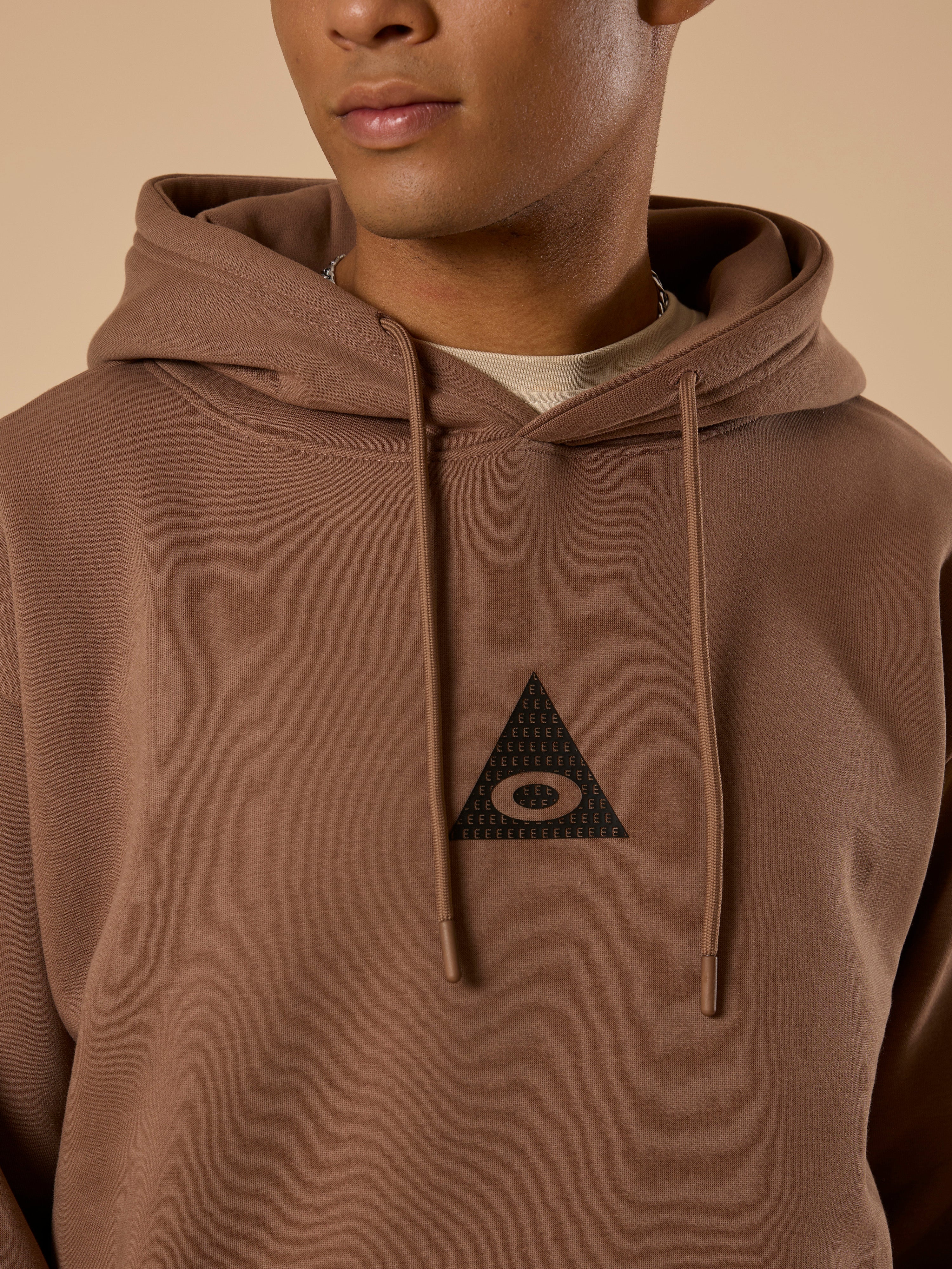 Drift - Printed Hoodie - Light Brown - Image 3