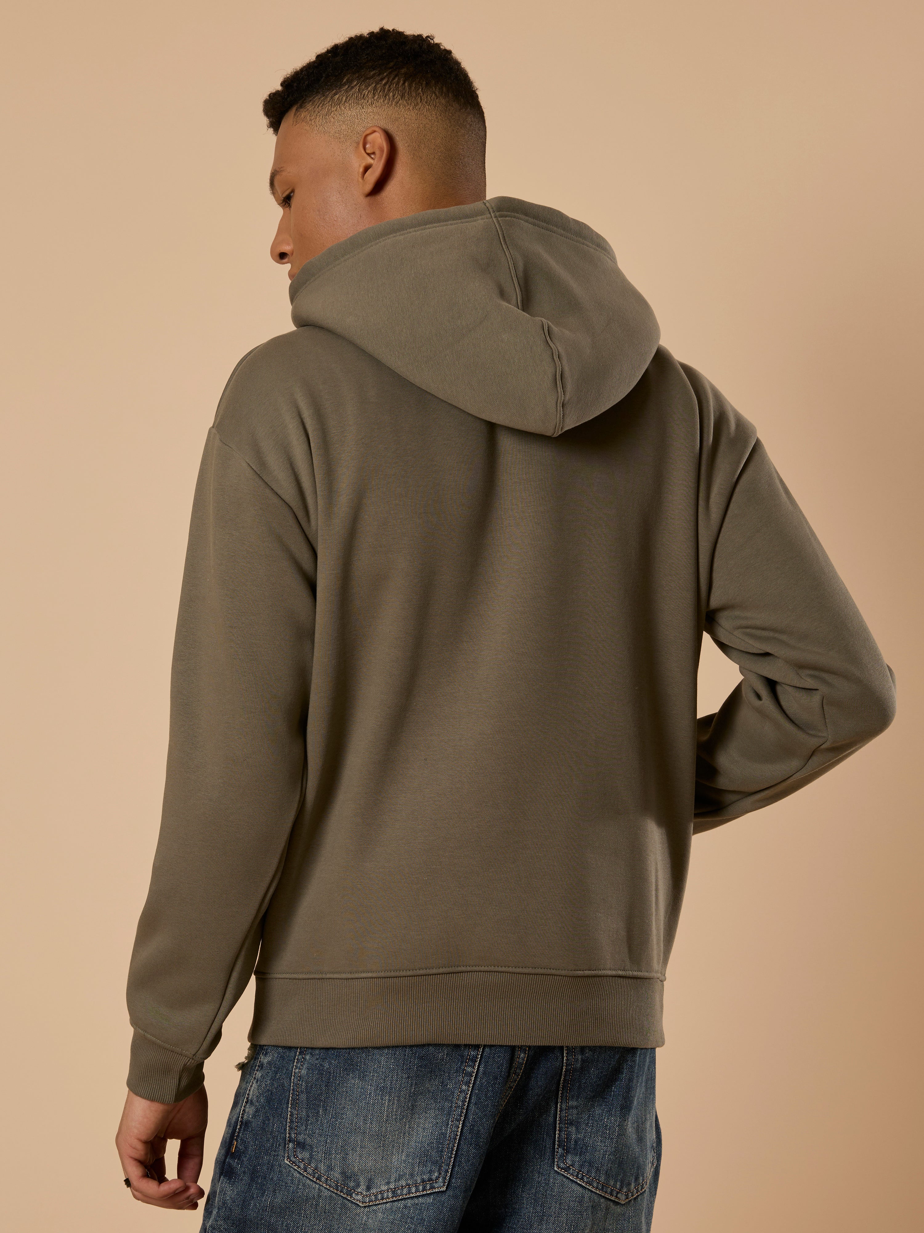 Drift - Printed Hoodie - Olive Green - Image 6