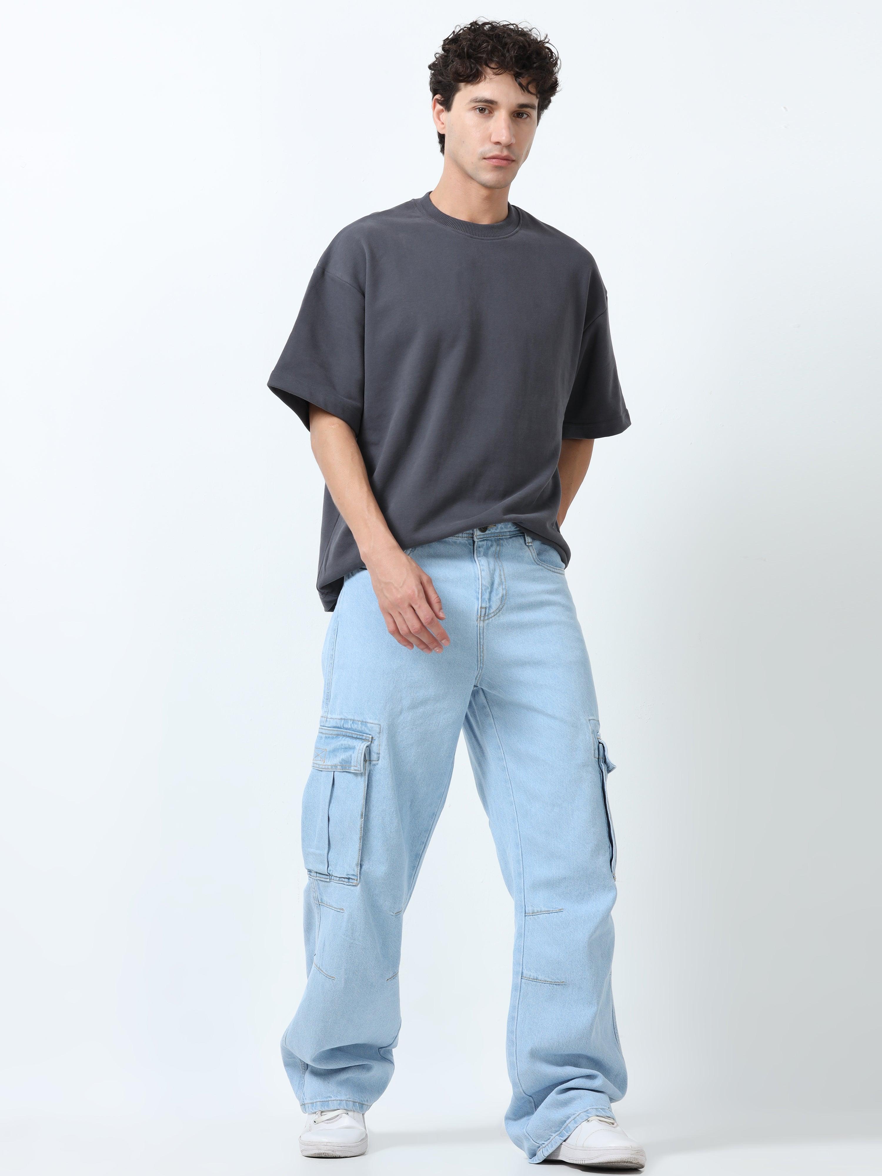 Elowen - Oversized Round neck T Shirt  - Grey - Image 6