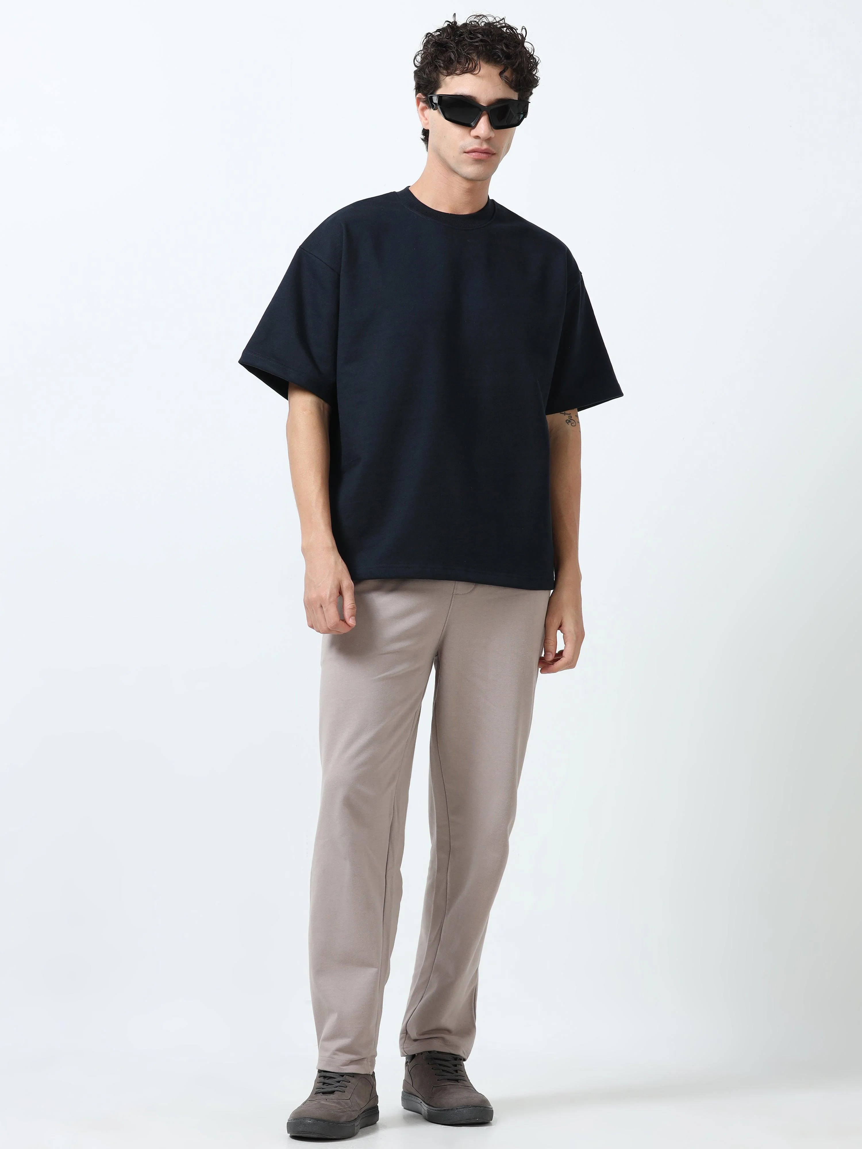 Elowen - Oversized Round neck T Shirt  - Navy - Image 5