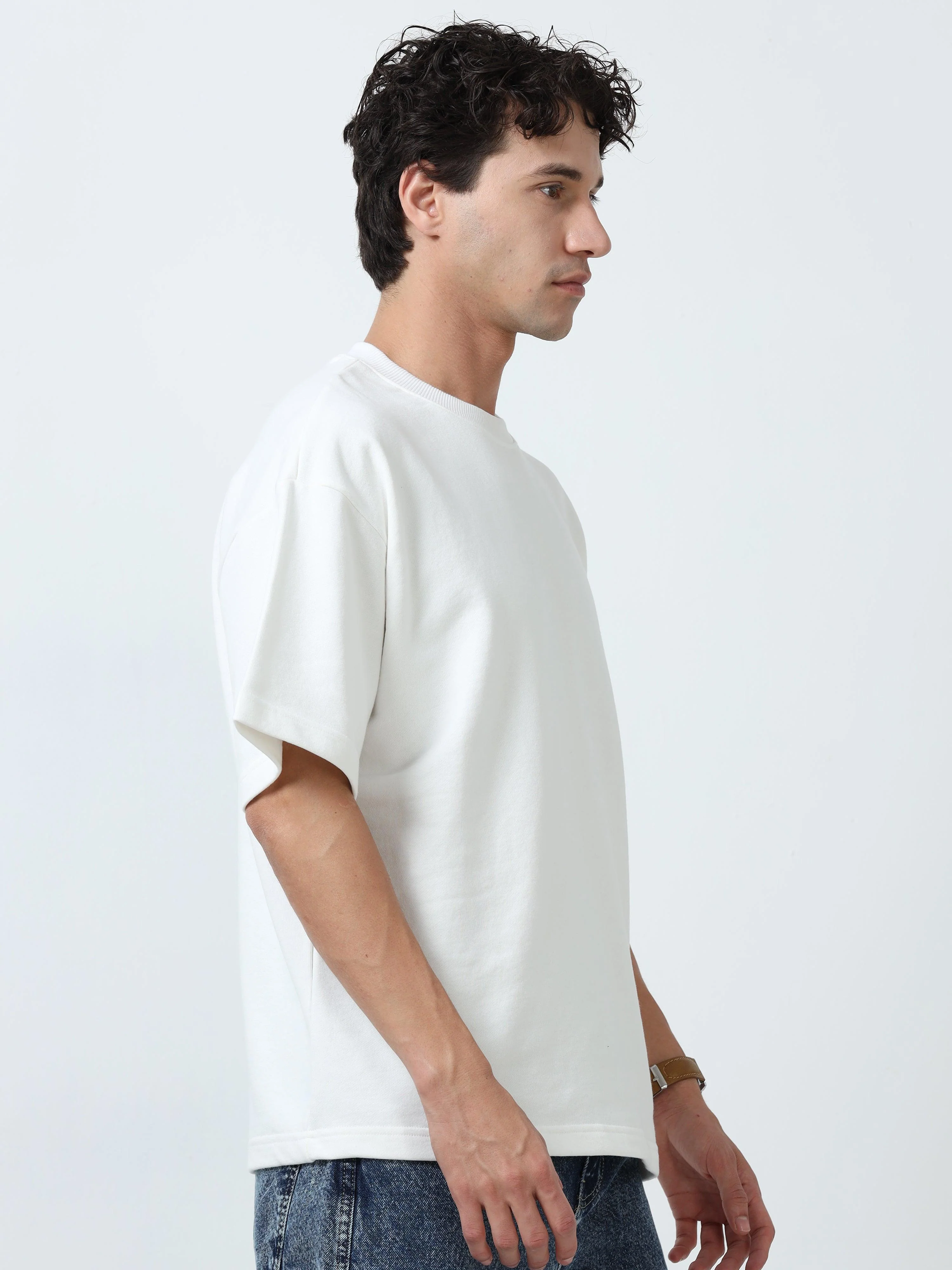 Elowen - Oversize Round neck T Shirt  - Off white - Image 3