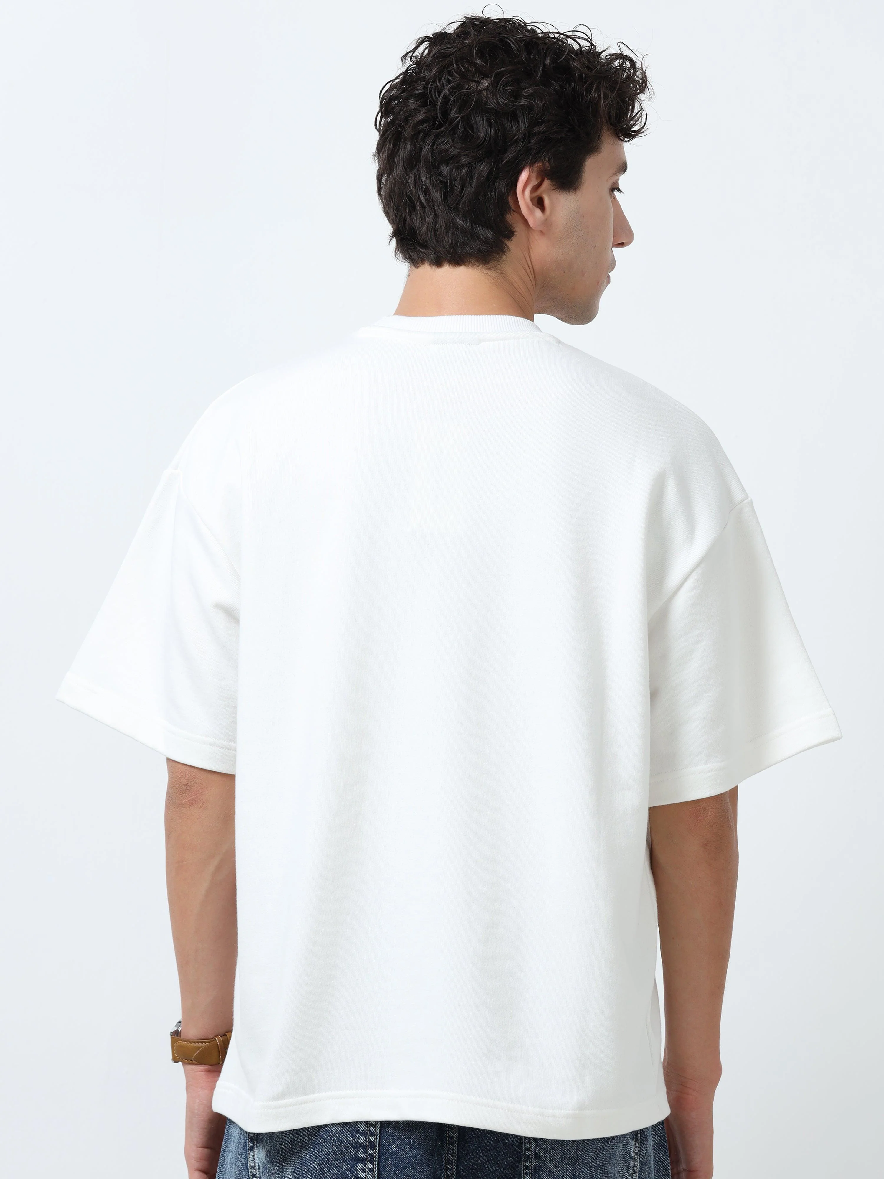 Elowen - Oversize Round neck T Shirt  - Off white - Image 4