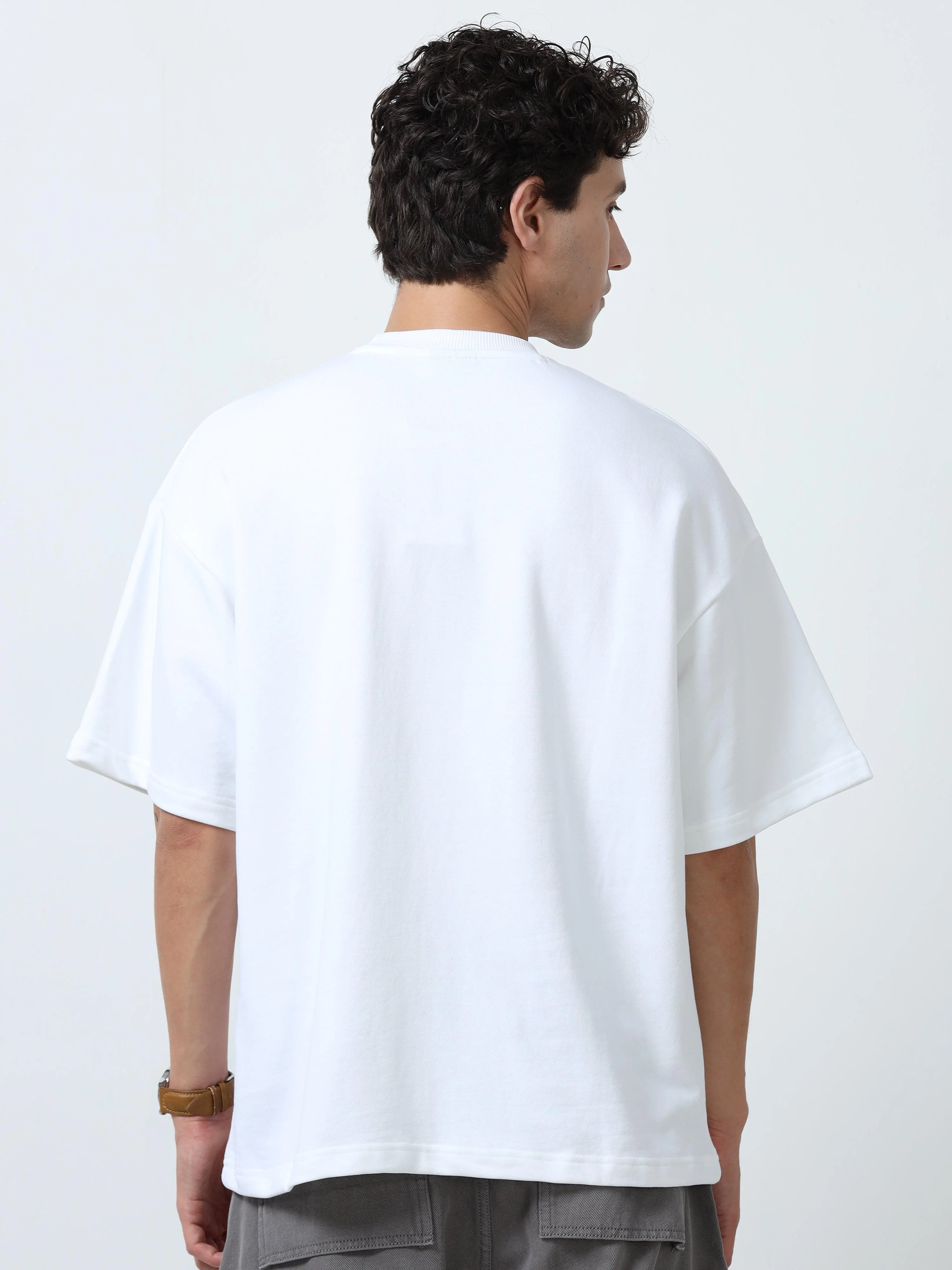 Elowen - Oversized Round neck T Shirt - White - Image 4