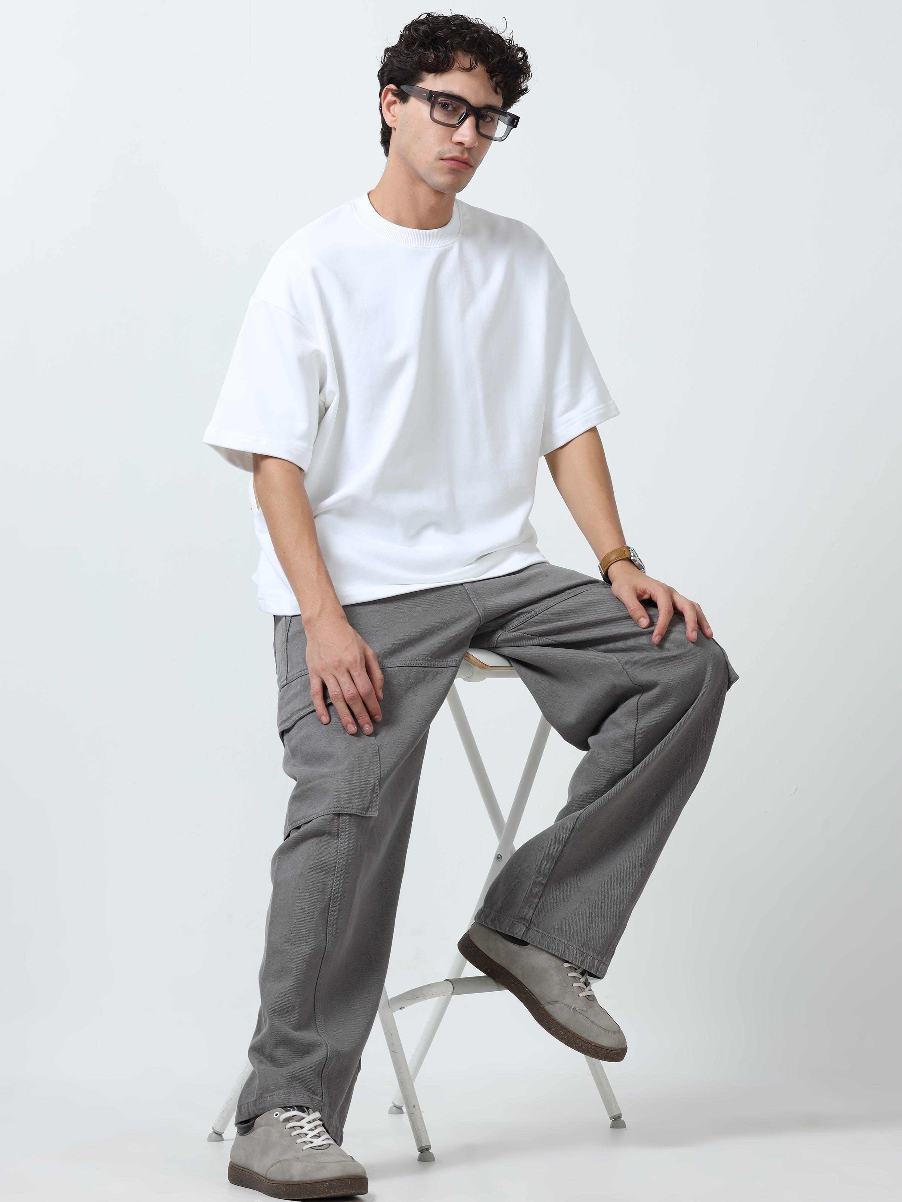 Elowen - Oversized Round neck T Shirt - White - Image 5