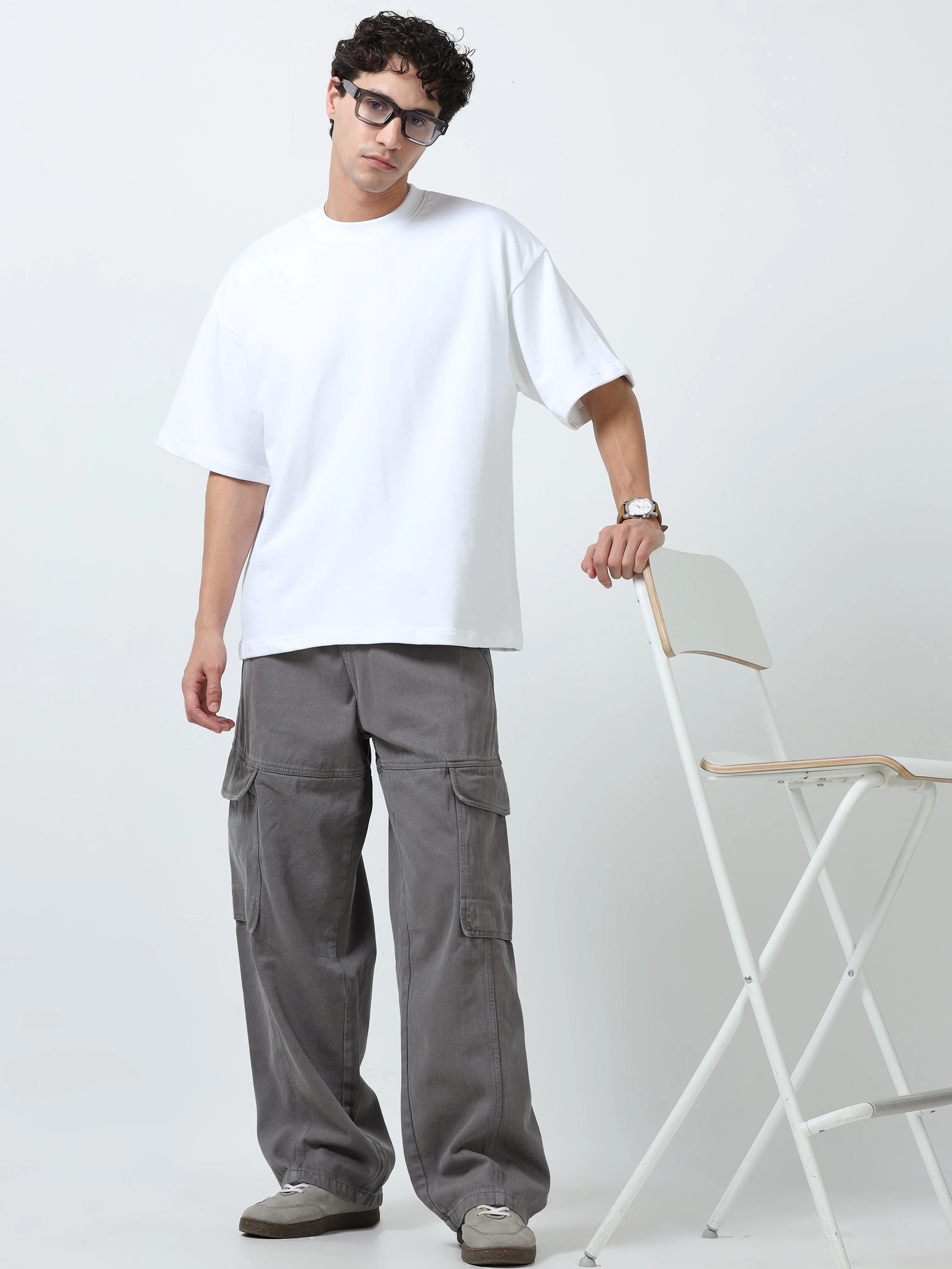 Elowen - Oversized Round neck T Shirt - White - Image 6