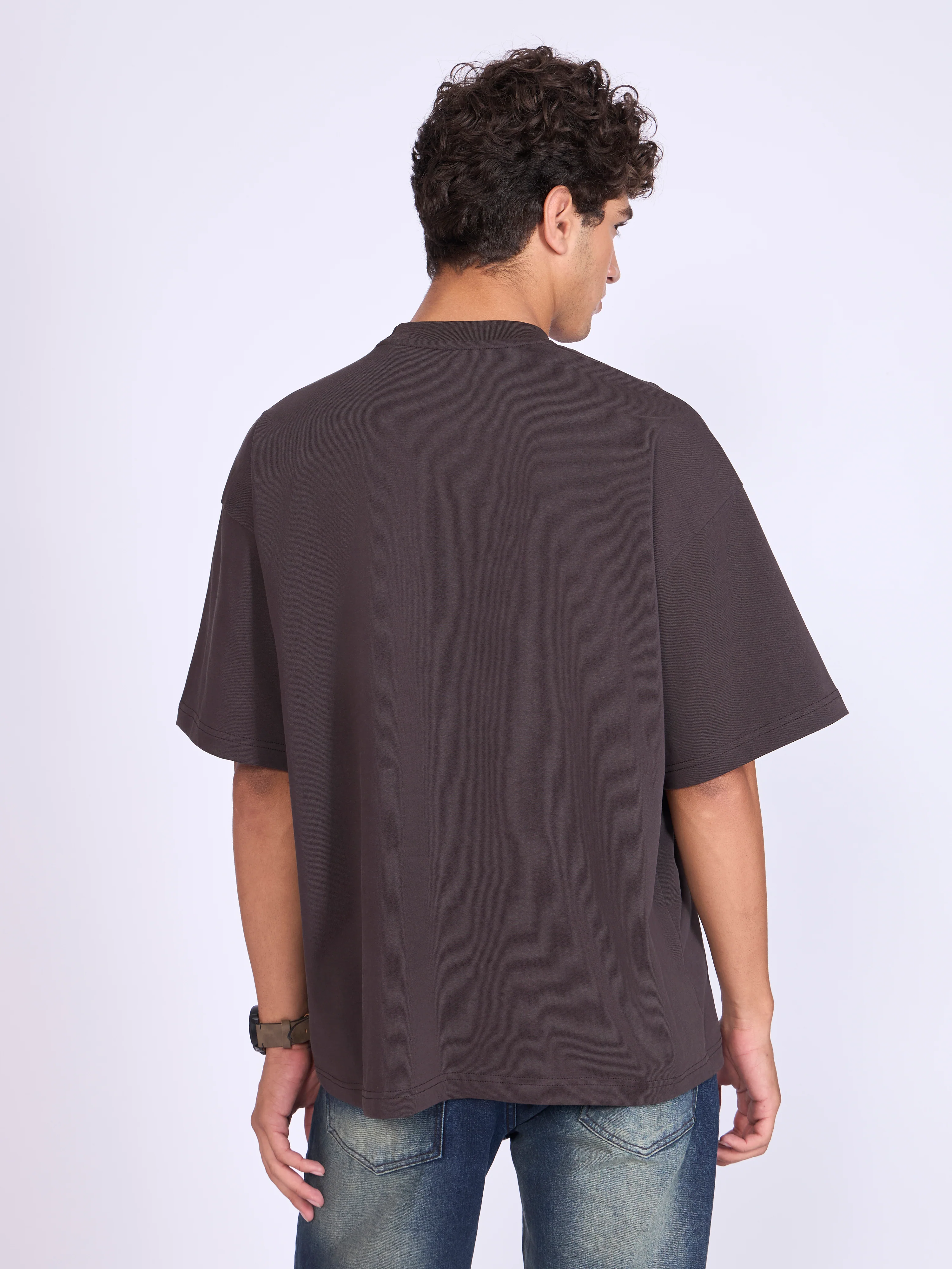 Everston - Still Growing Printed Baggy T-Shirt - Ground Coffee - Image 6