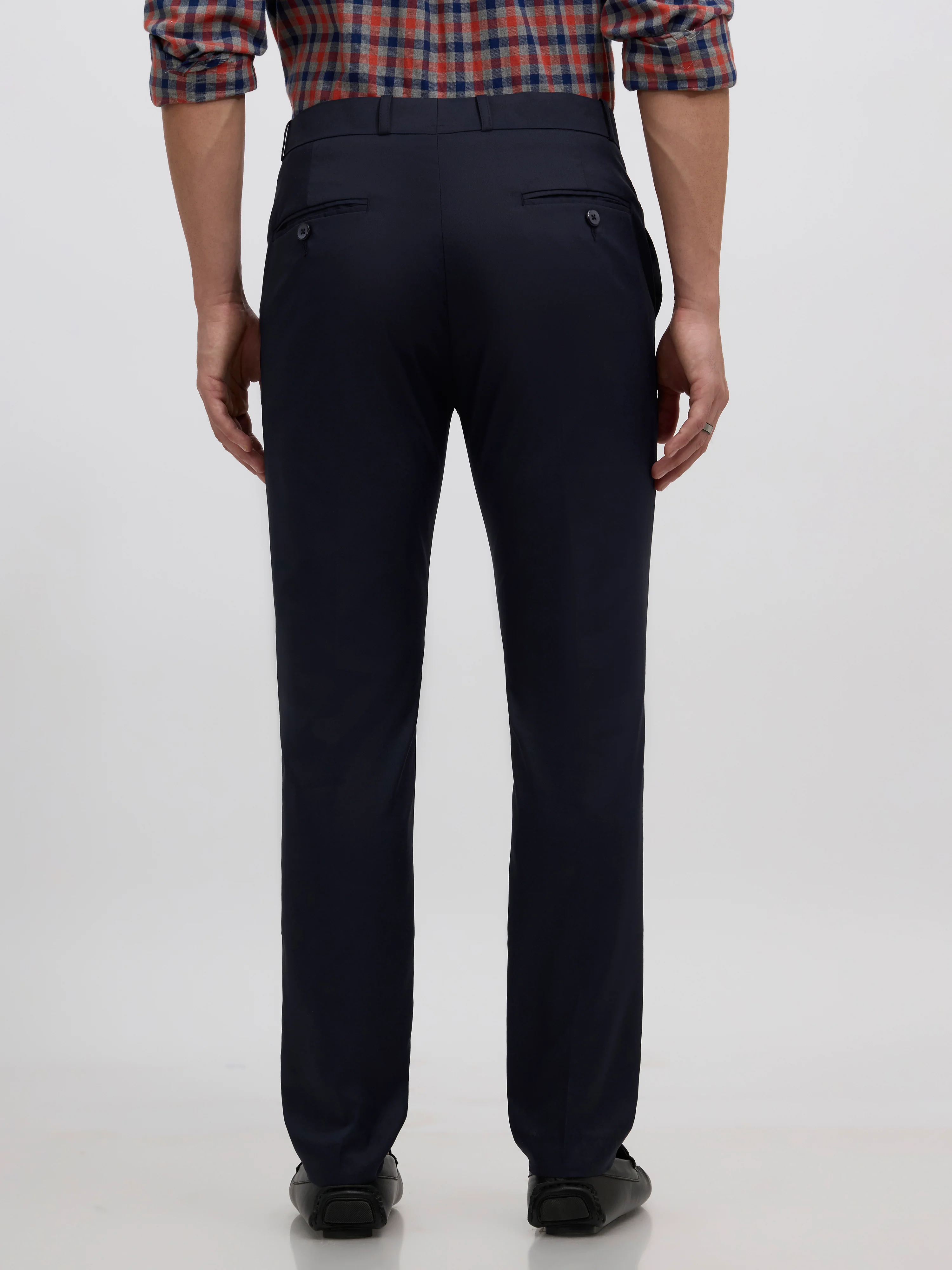 Falcon - Skinny fit Formal Pant - Navy Blue - Image 4