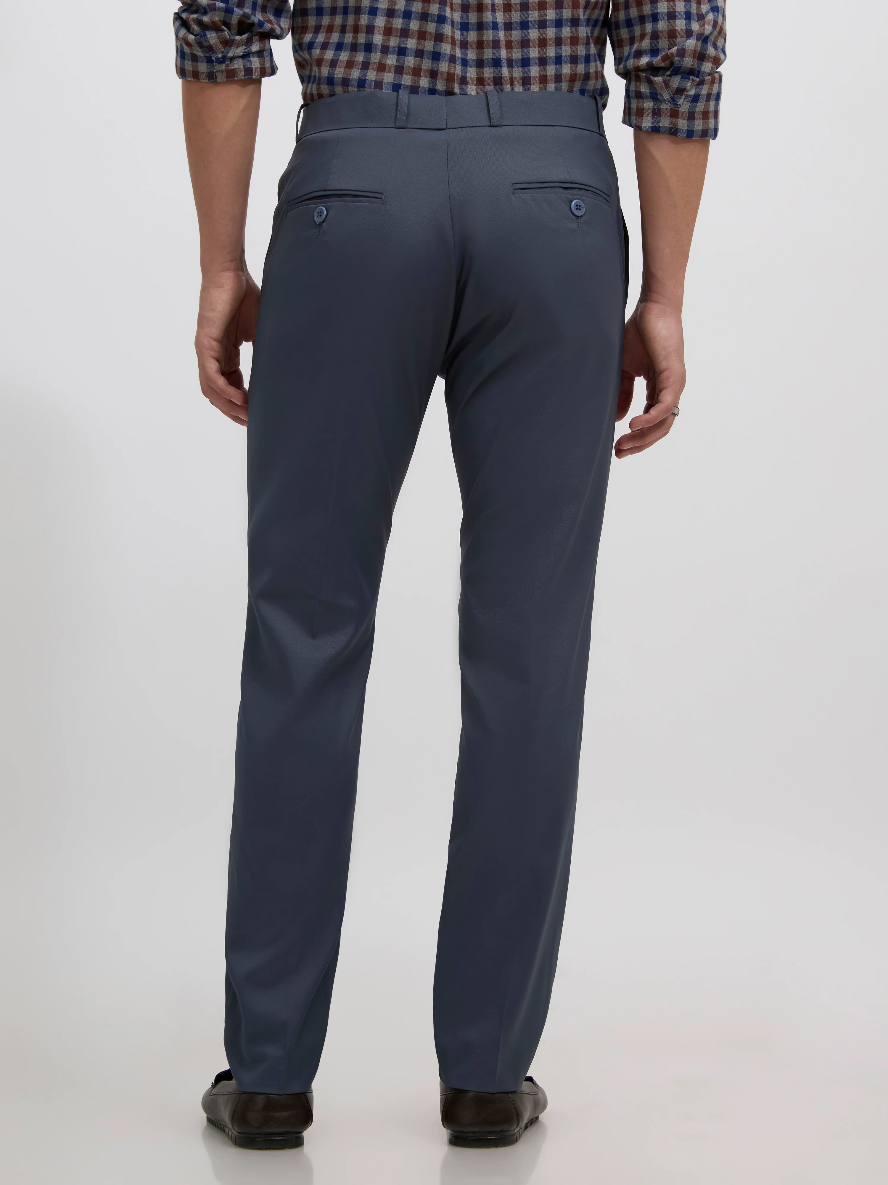 Falcon - Skinny fit Formal Pant - Cement Blue - Image 5