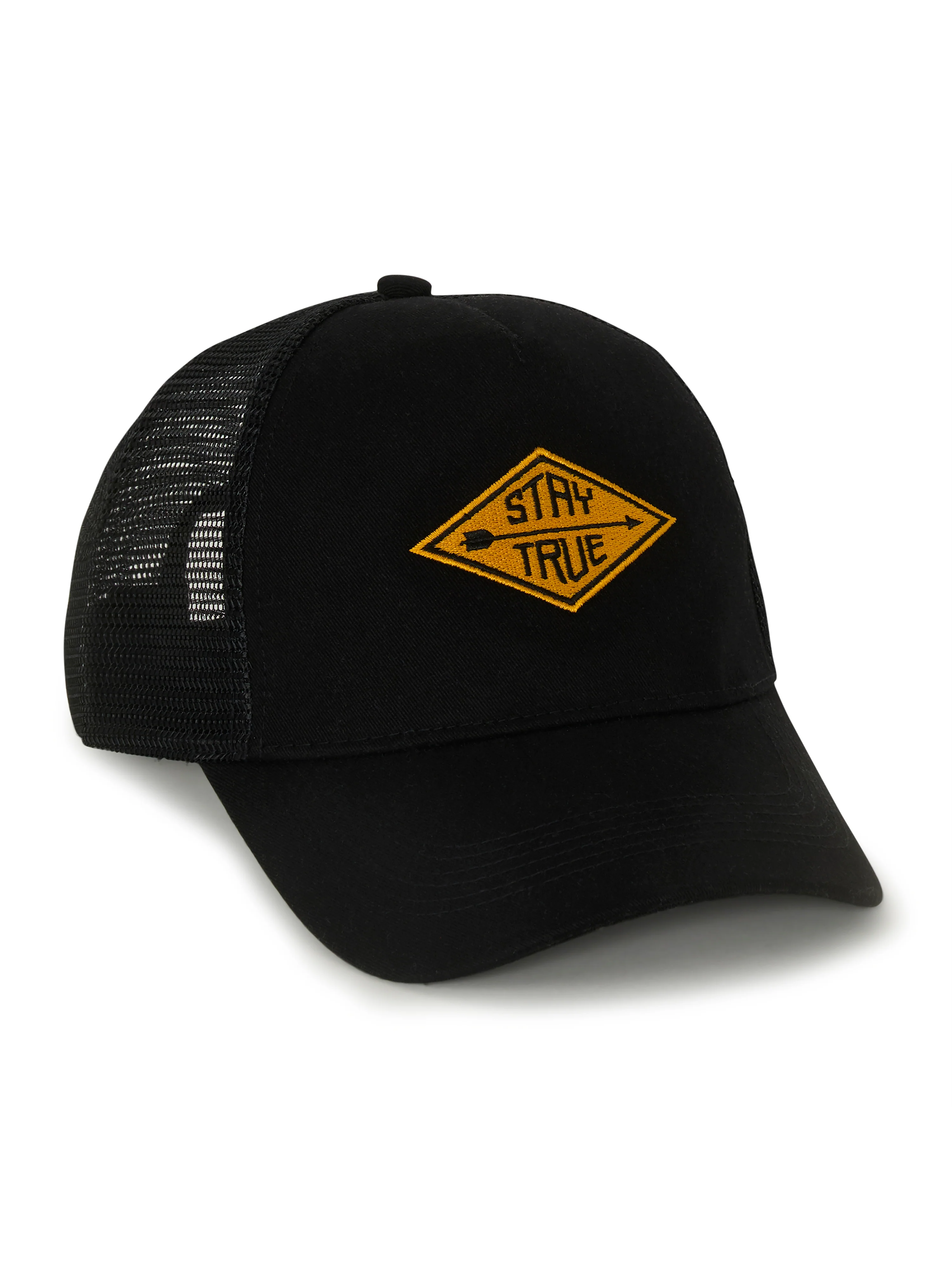 Galenos - Stay True Printed Baseball Cap - Black - Image 5