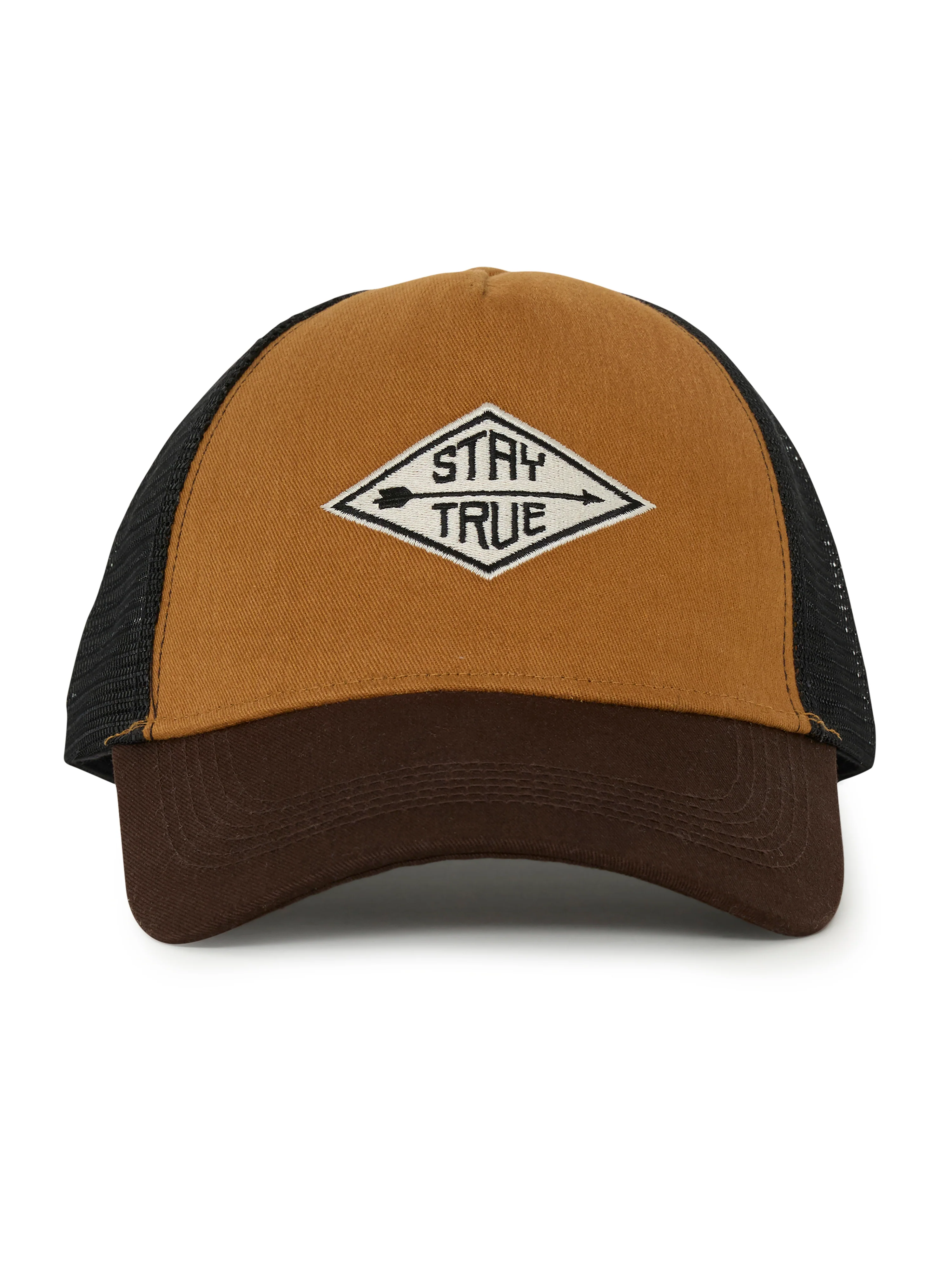 Galenos - Stay True Printed Baseball Cap - Brown - Image 2