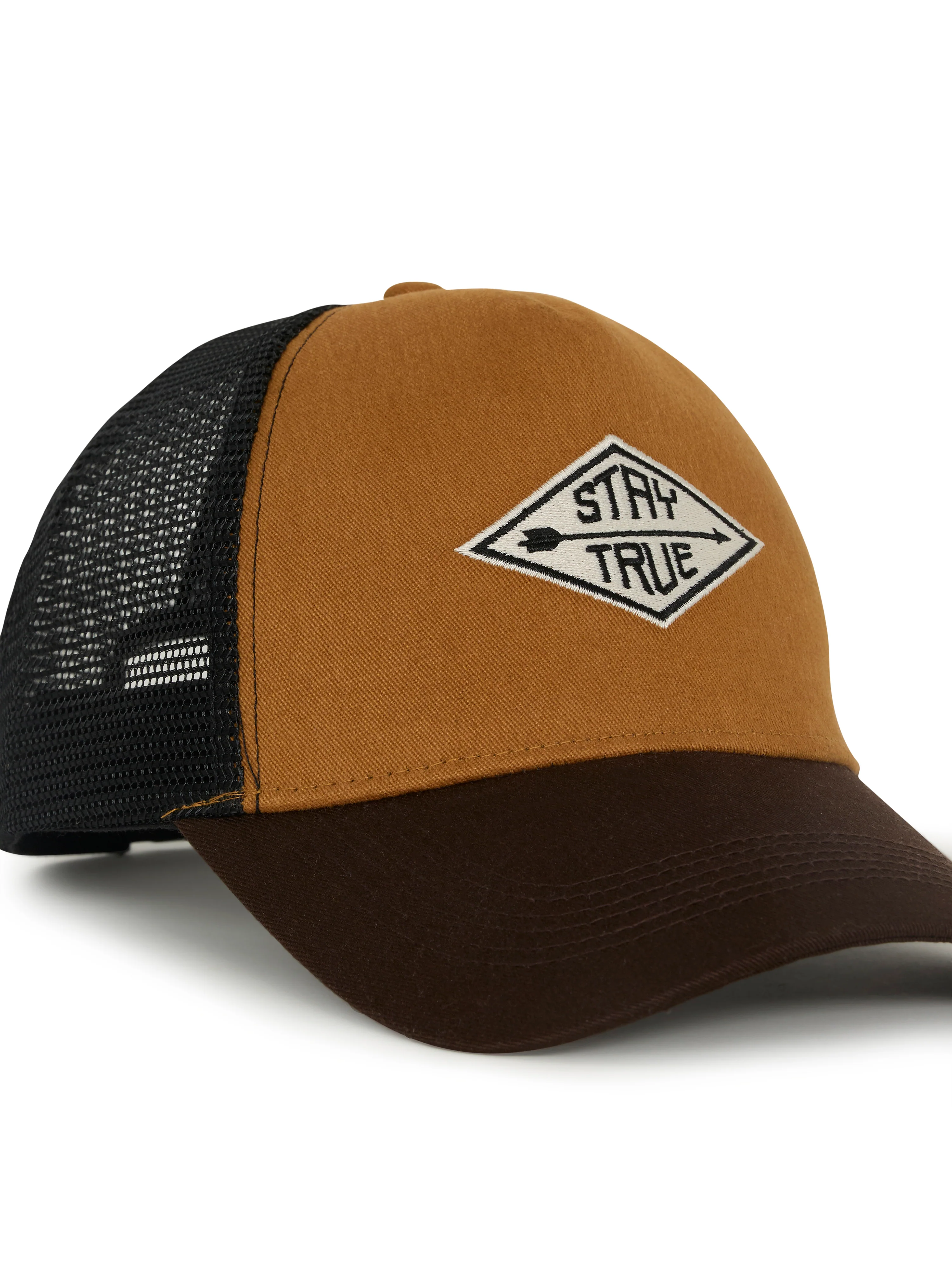 Galenos - Stay True Printed Baseball Cap - Brown - Image 5