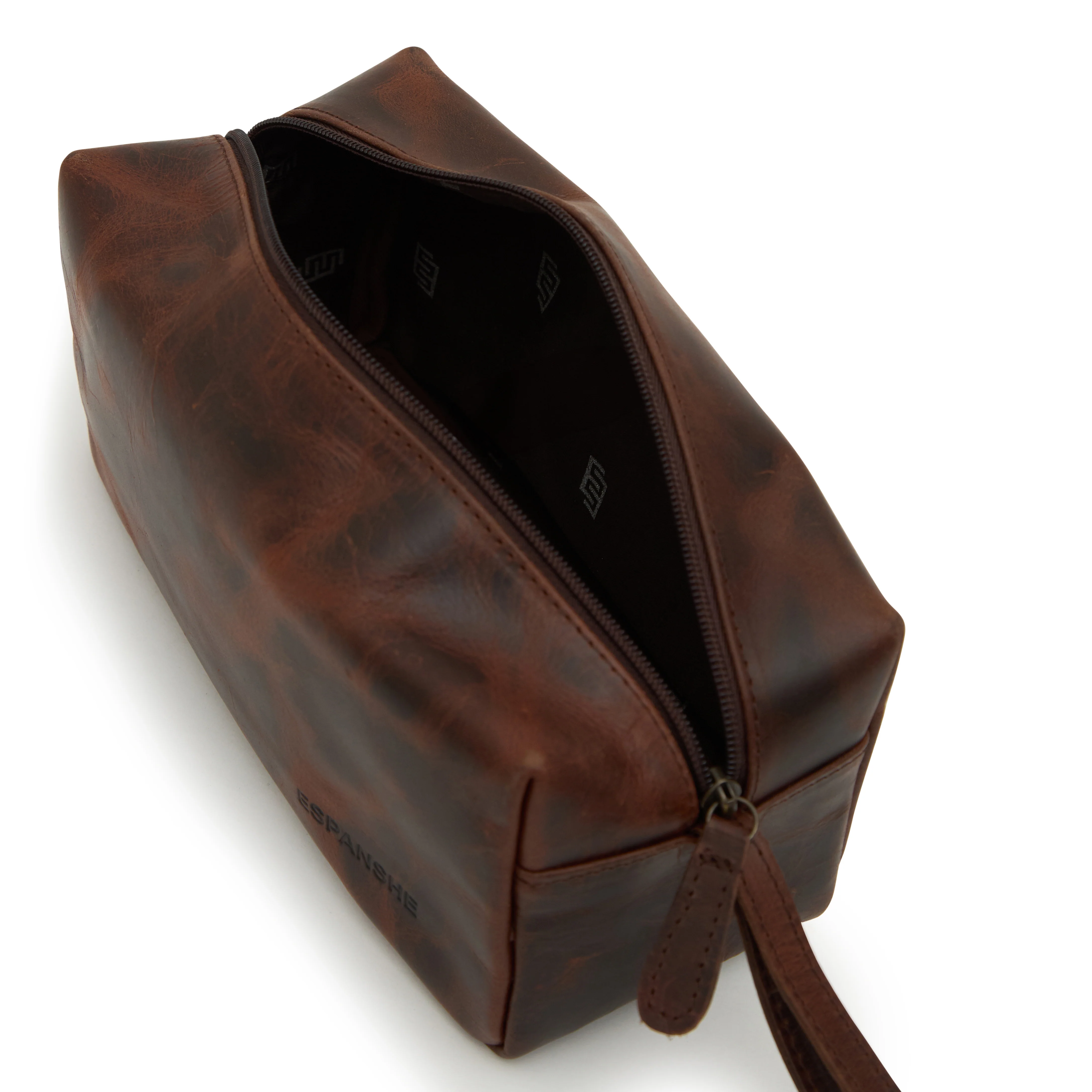 Godfrey - Basic Cosmetic Leather Bag - Brown - Image 2