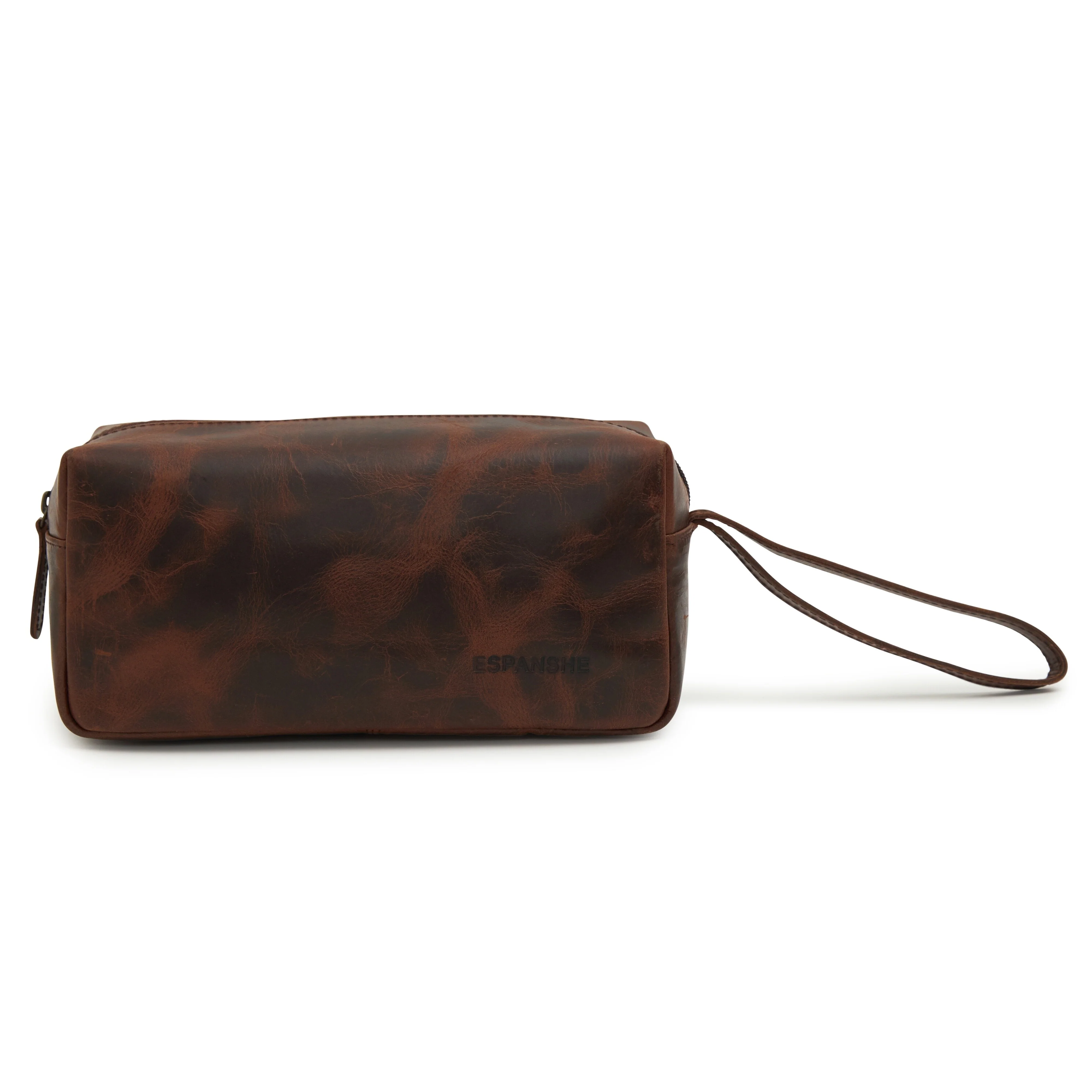 Godfrey - Basic Cosmetic Leather Bag - Brown - Image 3