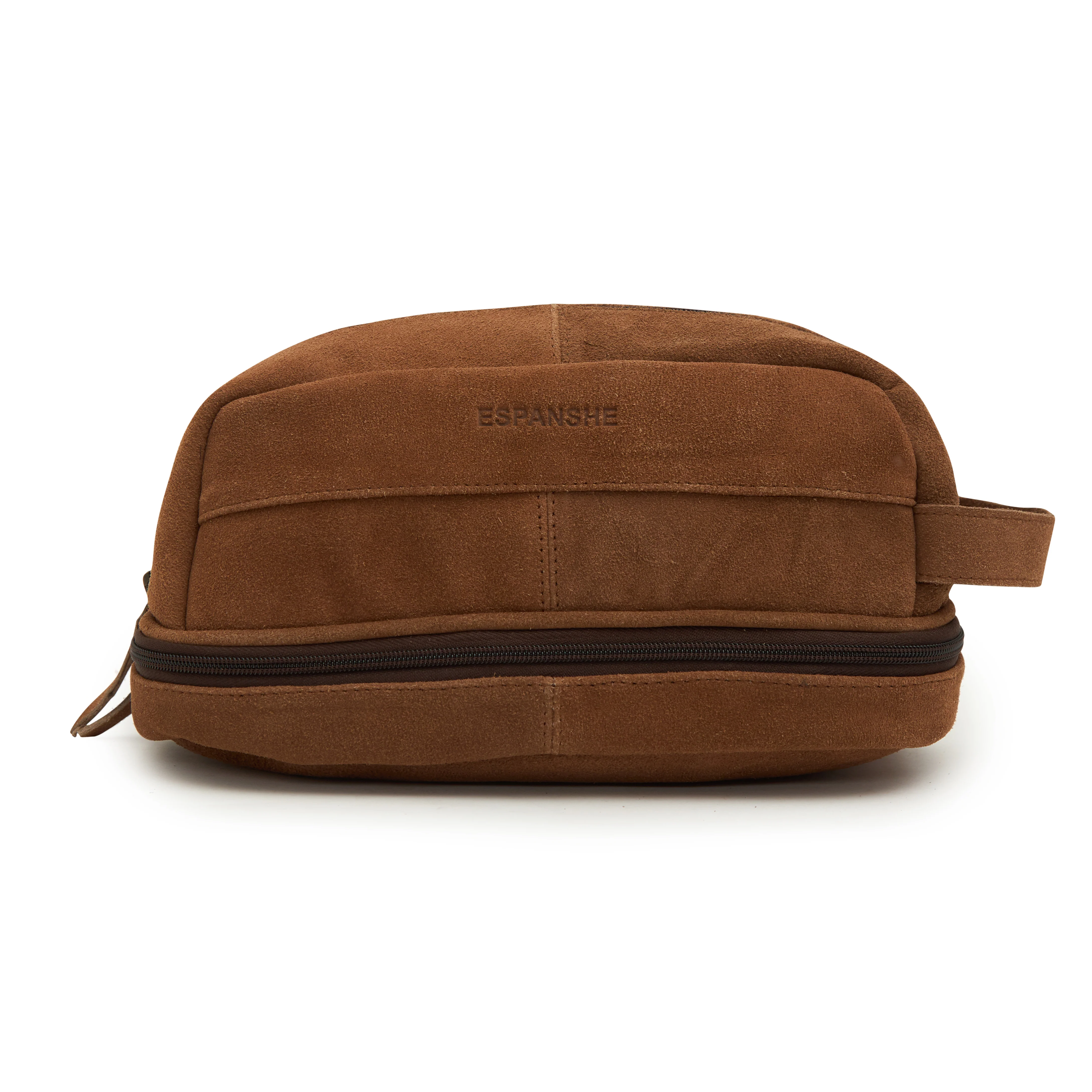 Godfrey - Suede Leather Cosmetic Bag - Tan - Image 2