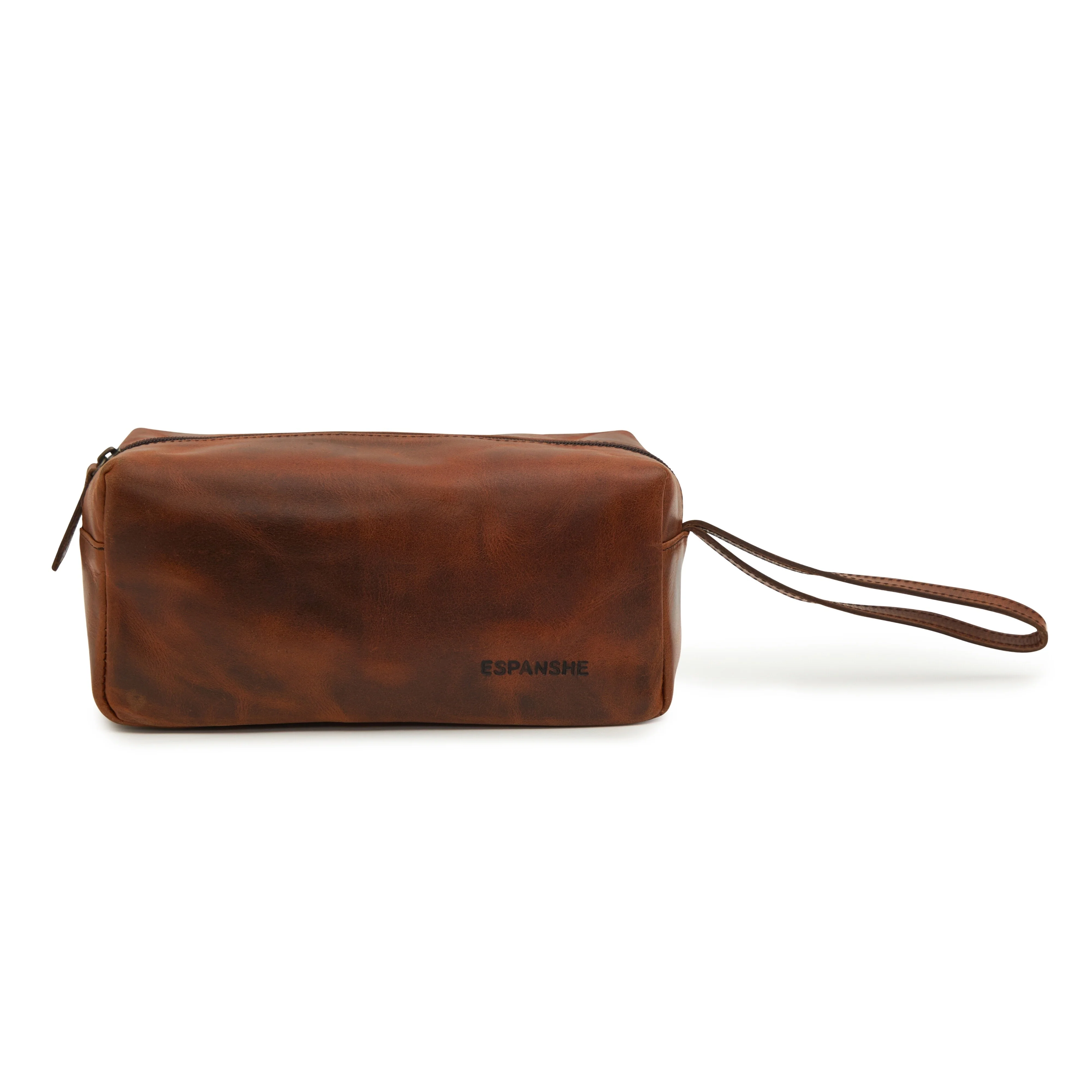 Godfrey - Basic Cosmetic Leather Bag - Tan - Image 2