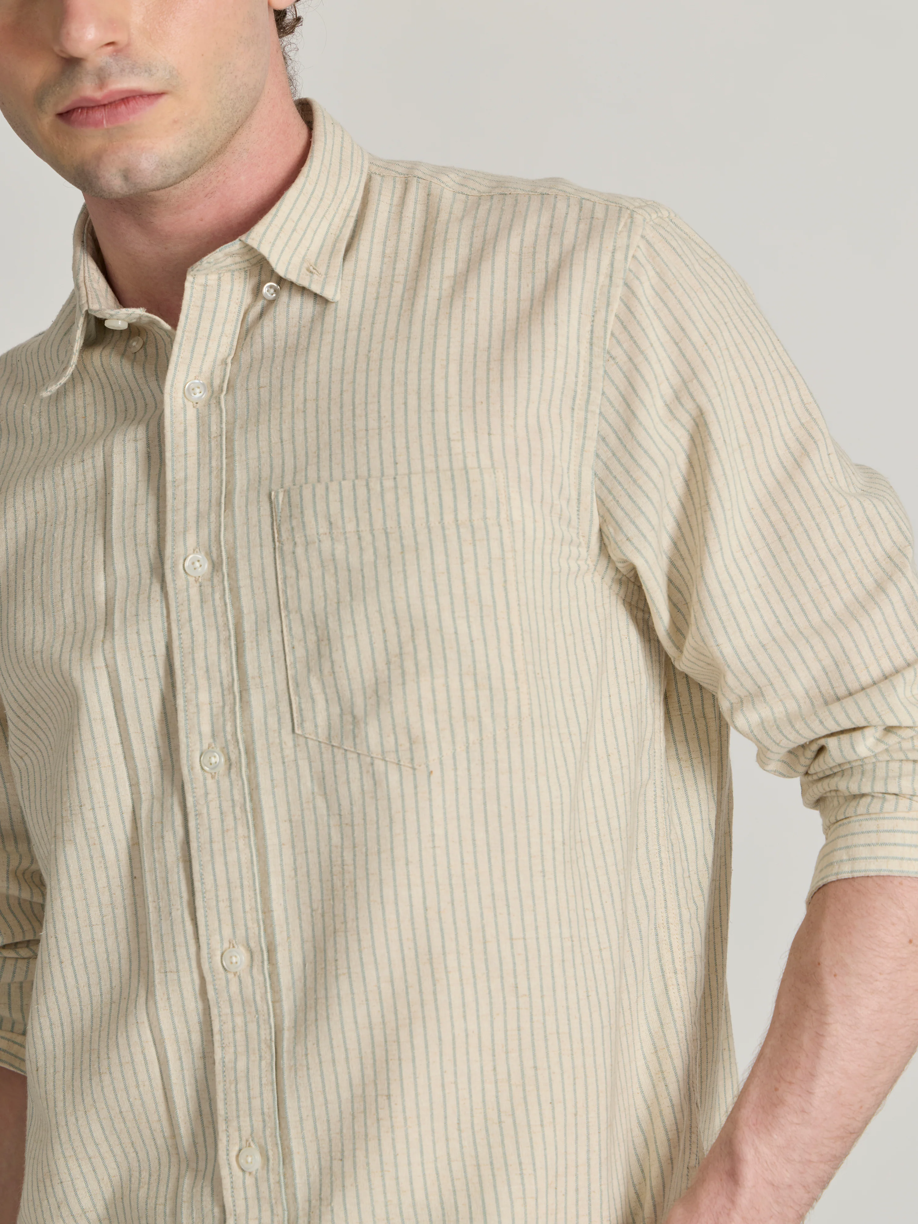 Graham - Striped Shirt - Green - Image 3