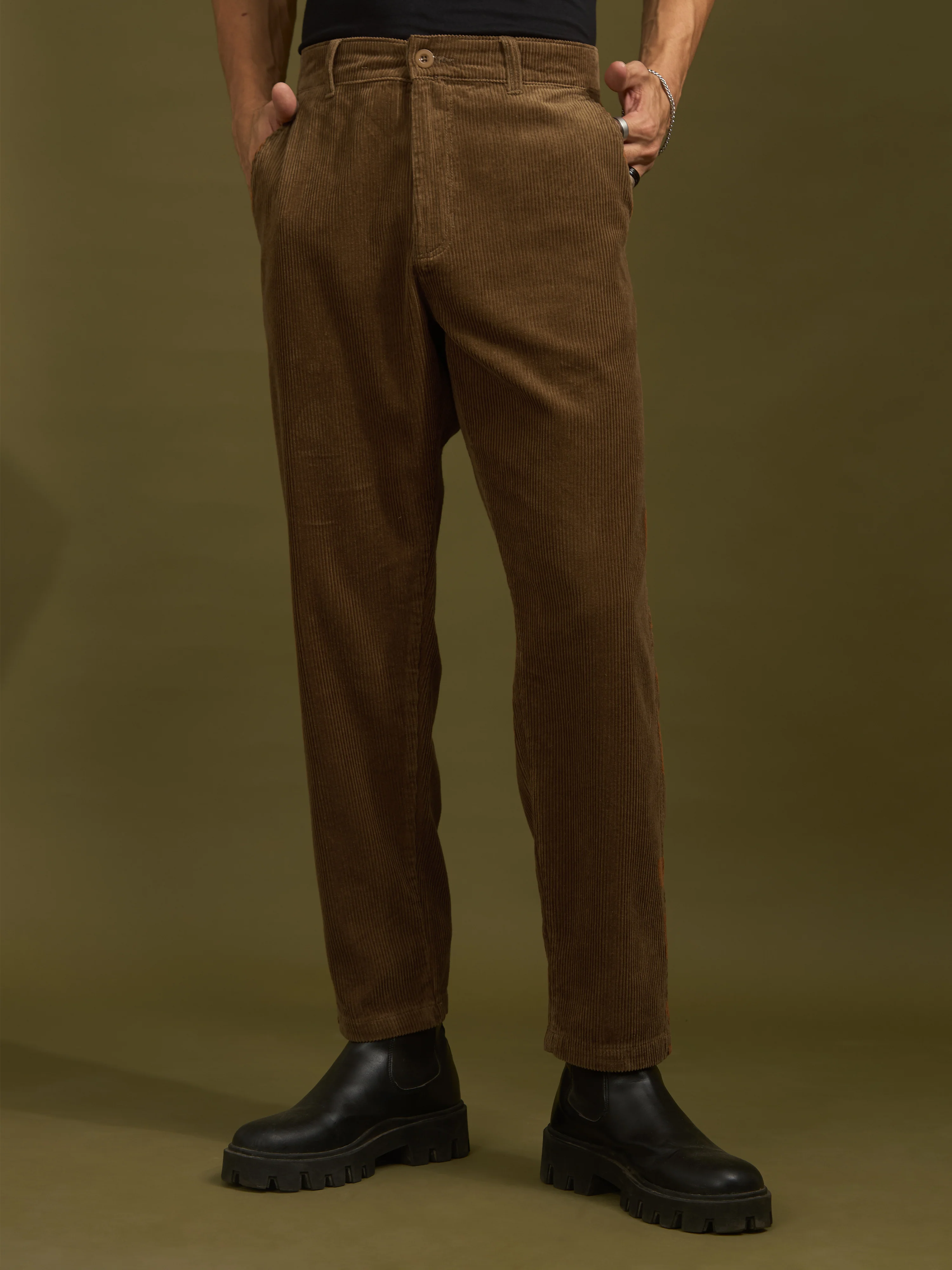Holden - Corduroy Crop Trouser - Burnt Cinnamon