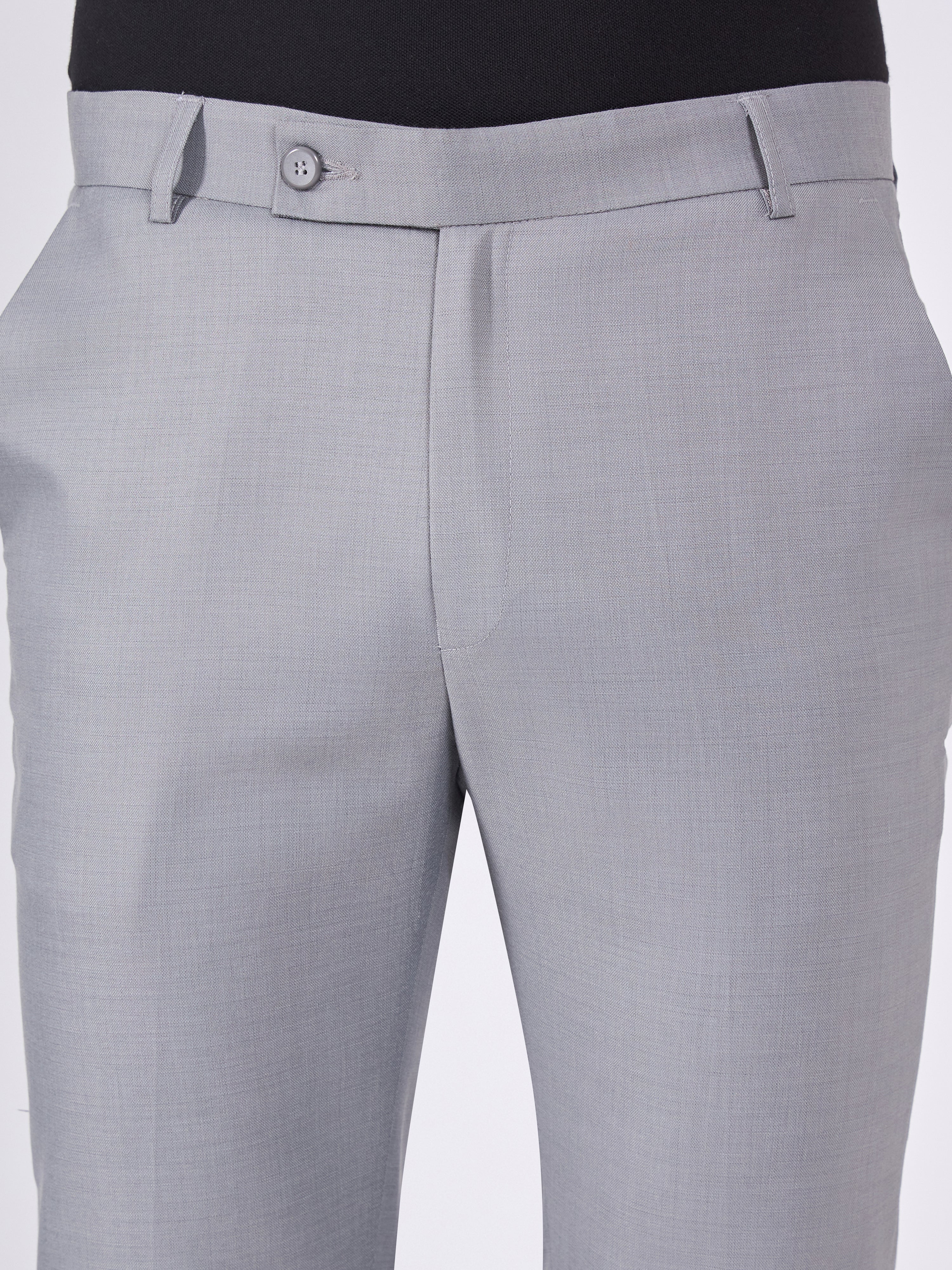 Itron - Skinny Fit Formal Pant - Grey - Image 4