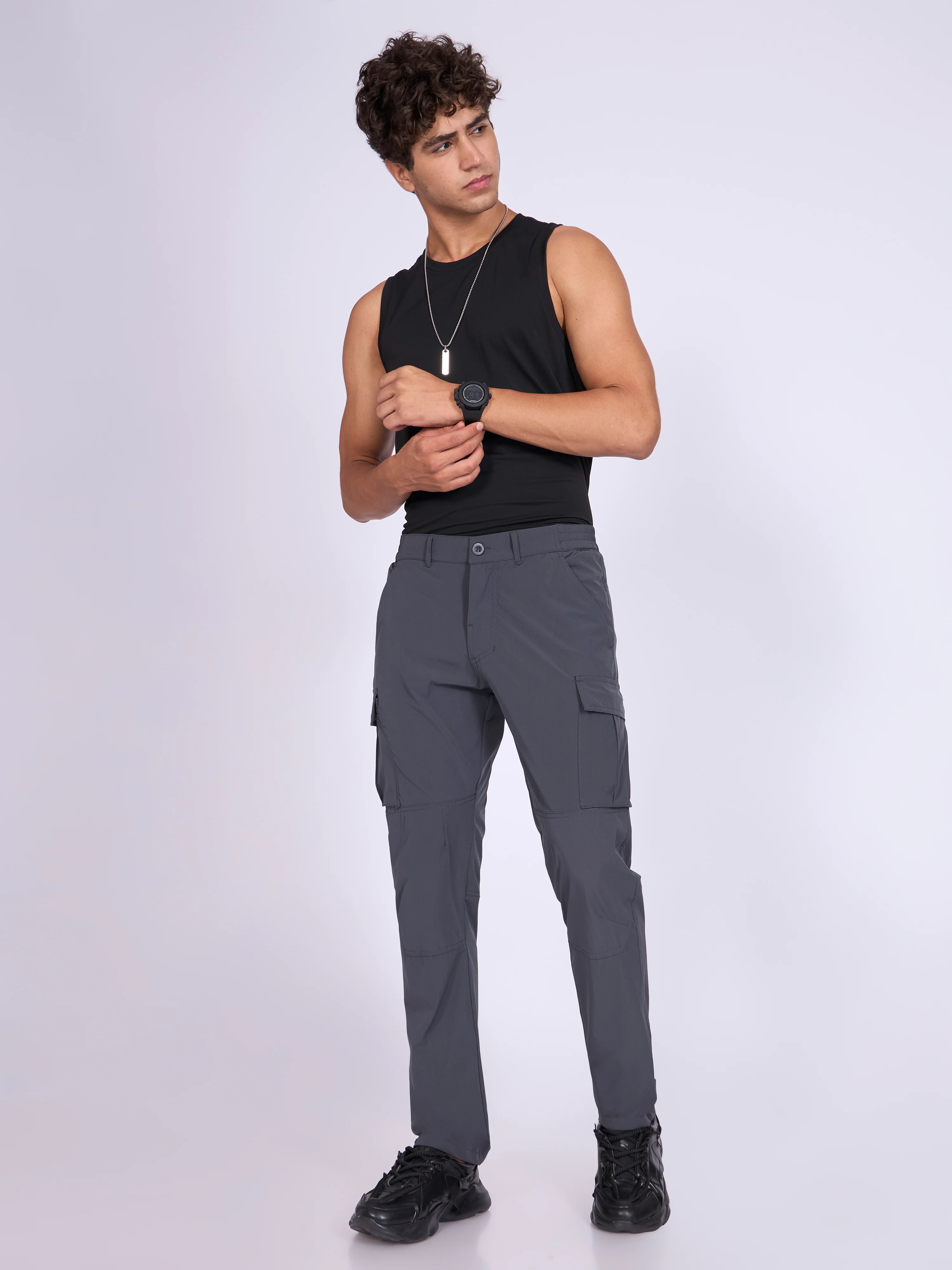 Jara - Cargo Pant - Dark Grey - Image 2