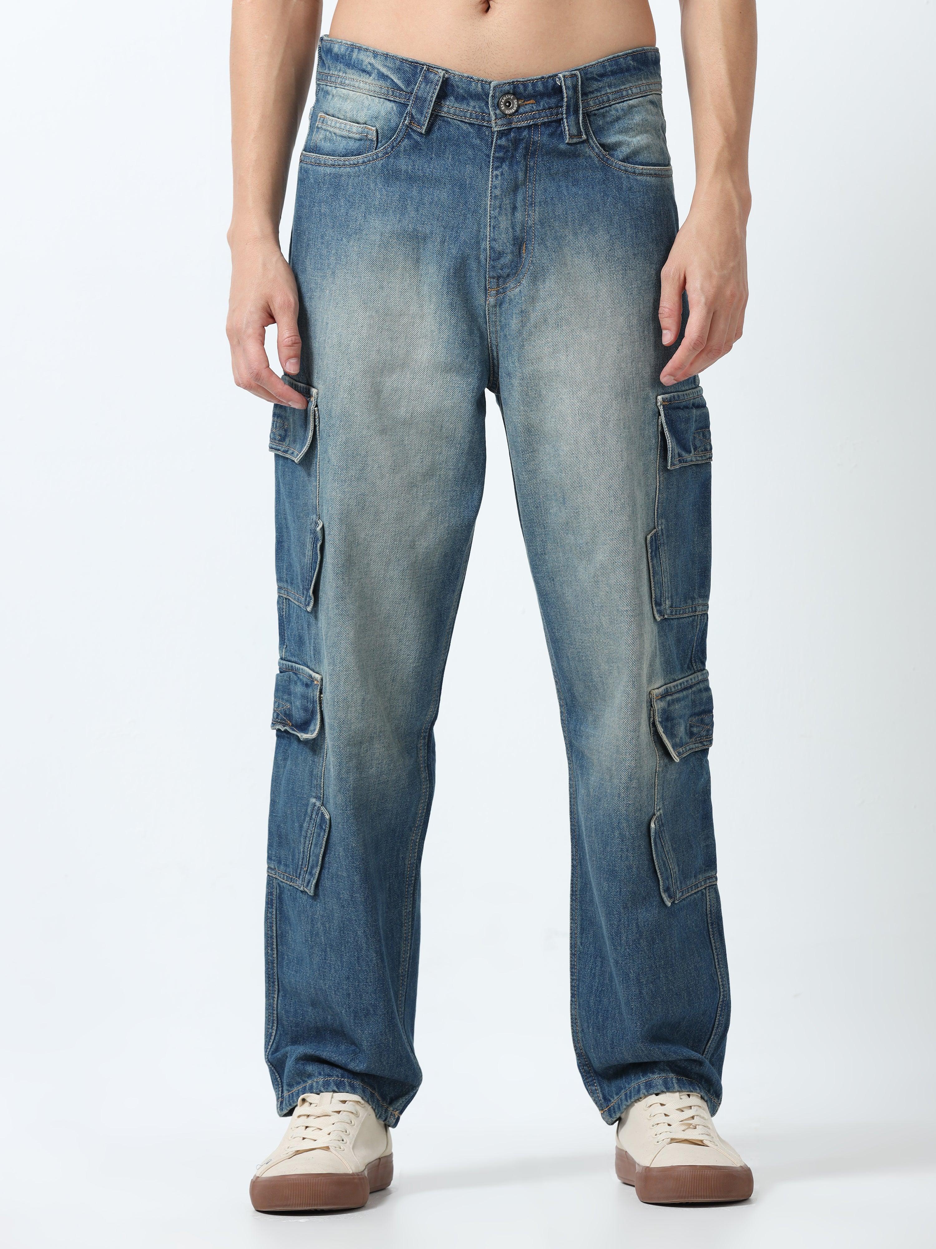 Jemima - Faded Relaxed Jeans - Blue - Image 3