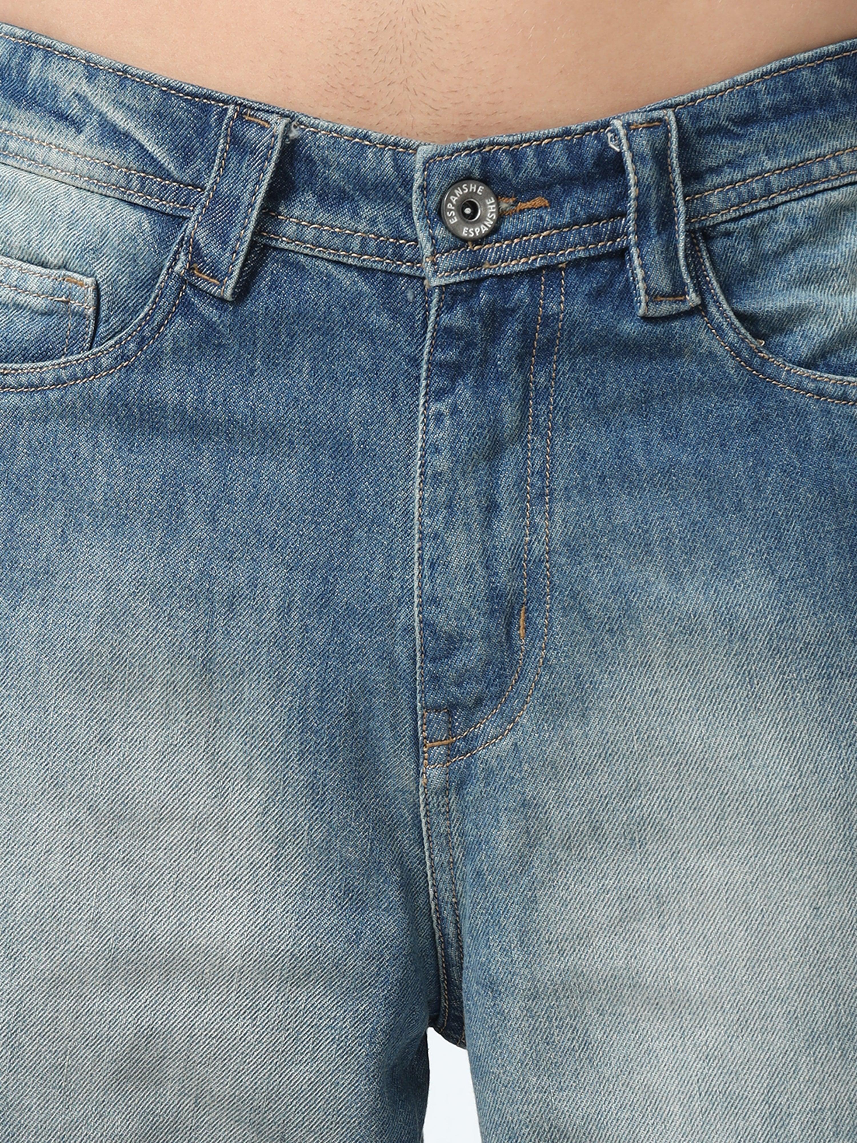 Jemima - Faded Relaxed Jeans - Blue - Image 4