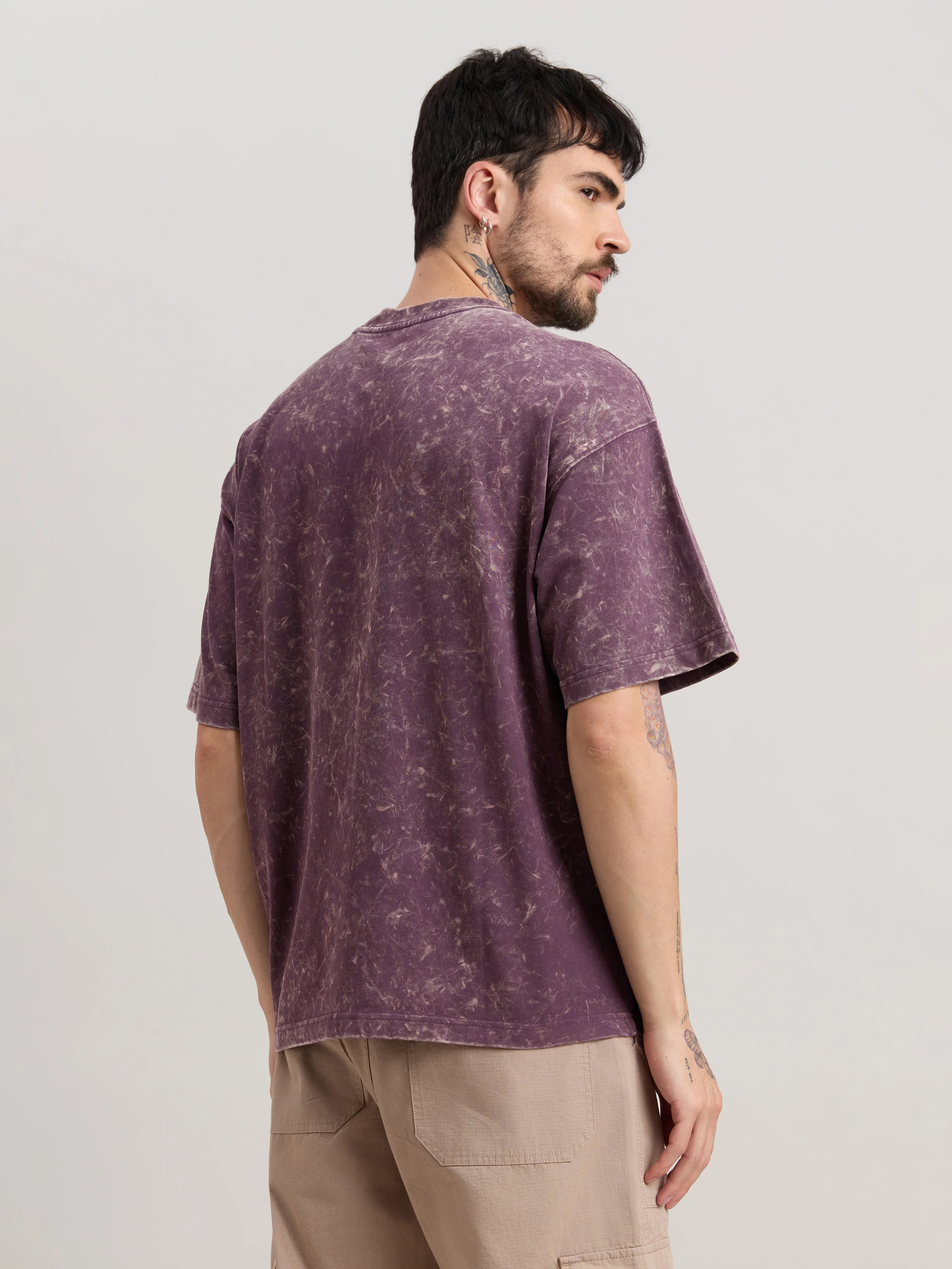 Kellington - Fade Midnight Plum Baggy T-Shirt - Image 6